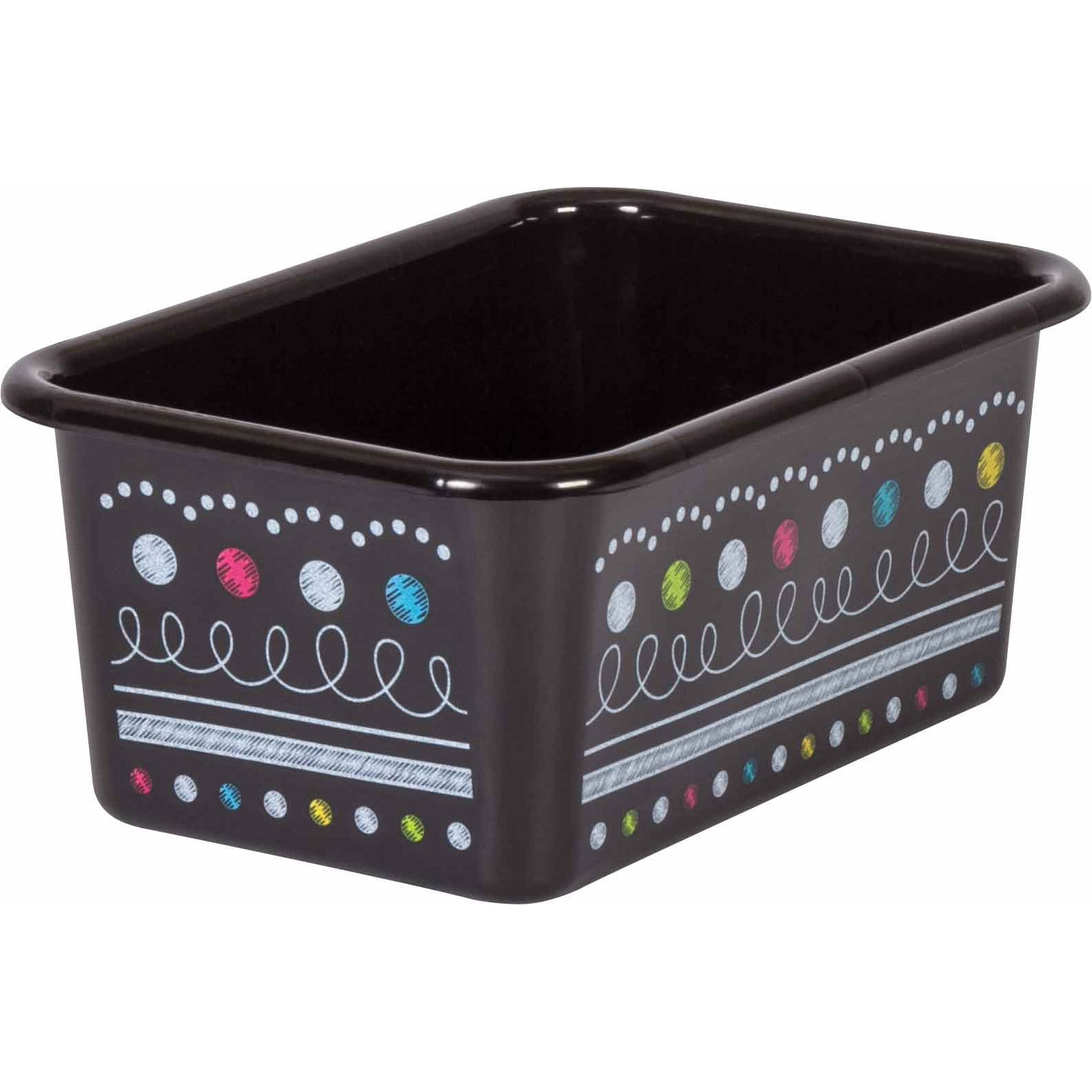 Chalkboard Brights Small Plastic Storage Bin, Pack of 3