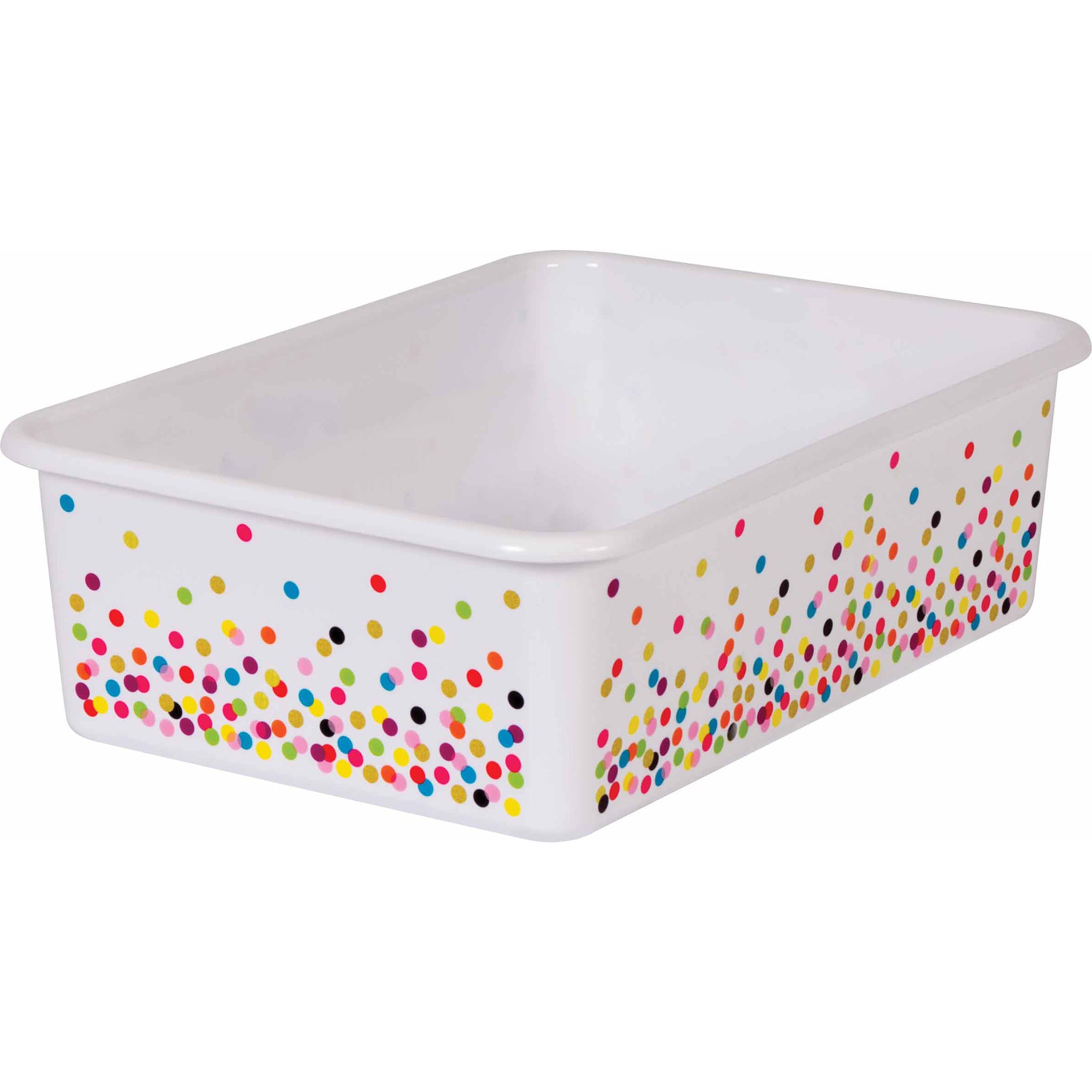 Confetti Large Plastic Storage Bin, Pack of 3