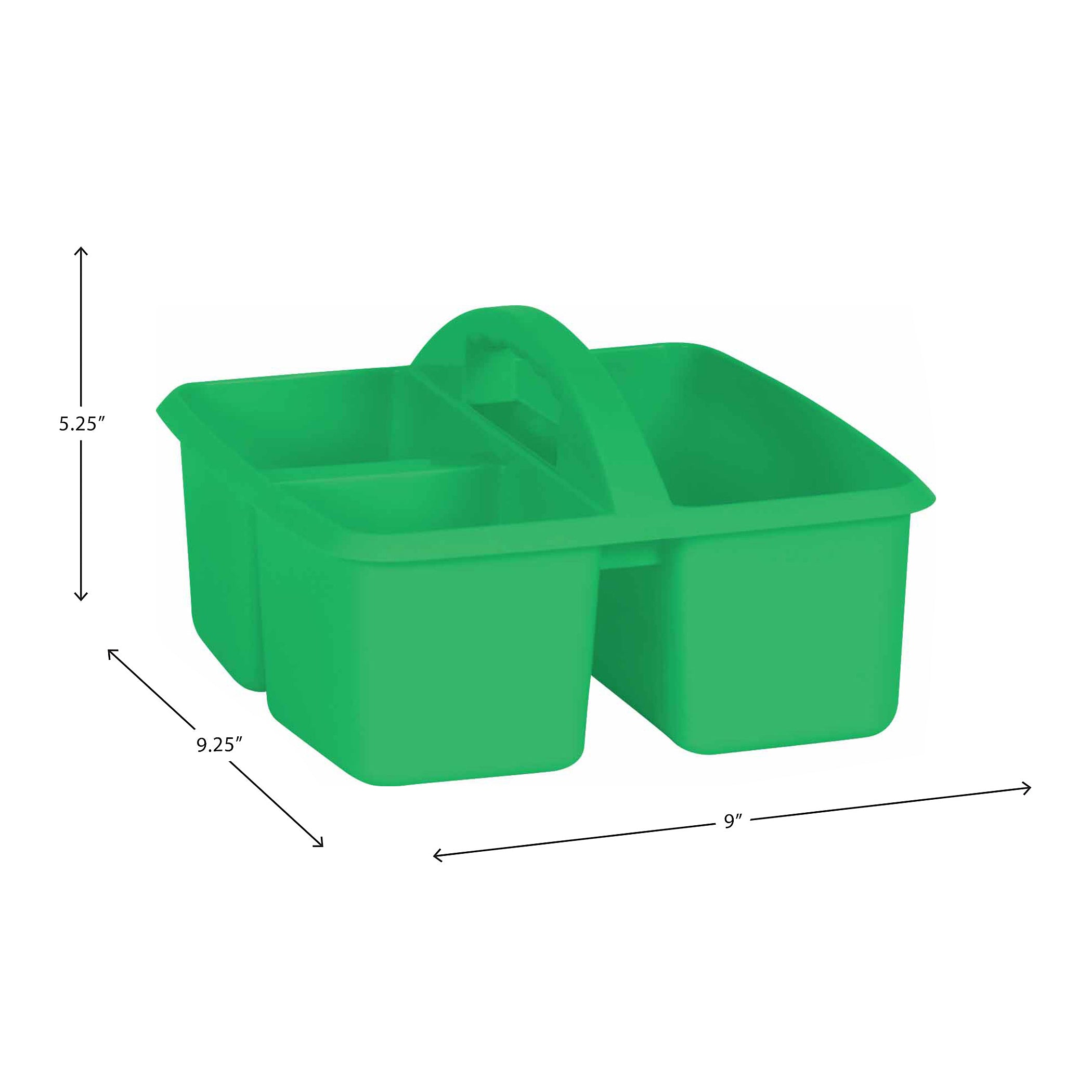 Green Plastic Storage Caddy, Pack of 6