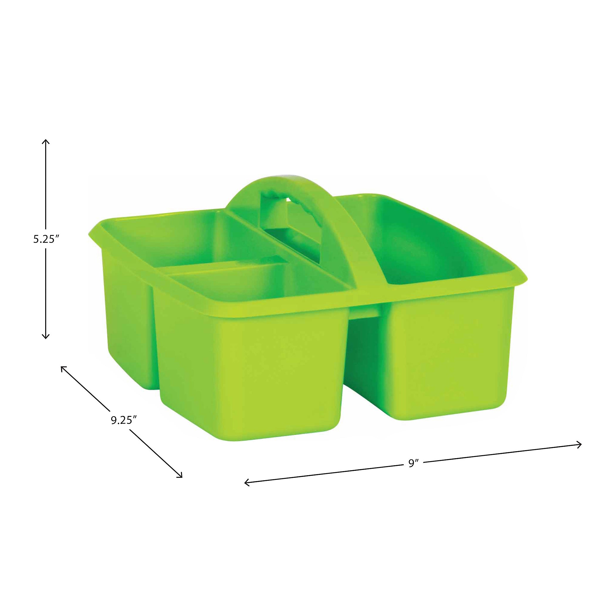 Lime Plastic Storage Caddy, Pack of 6