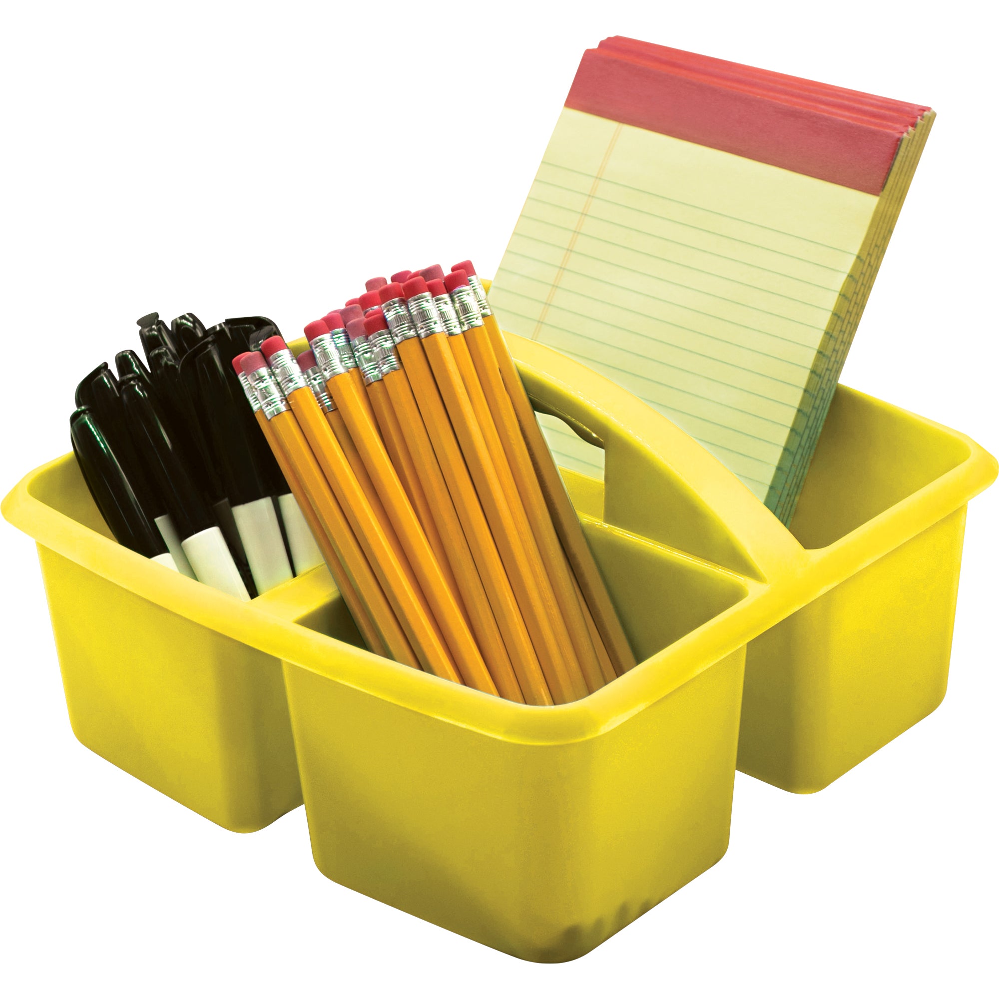 Yellow Plastic Storage Caddy, Pack of 6