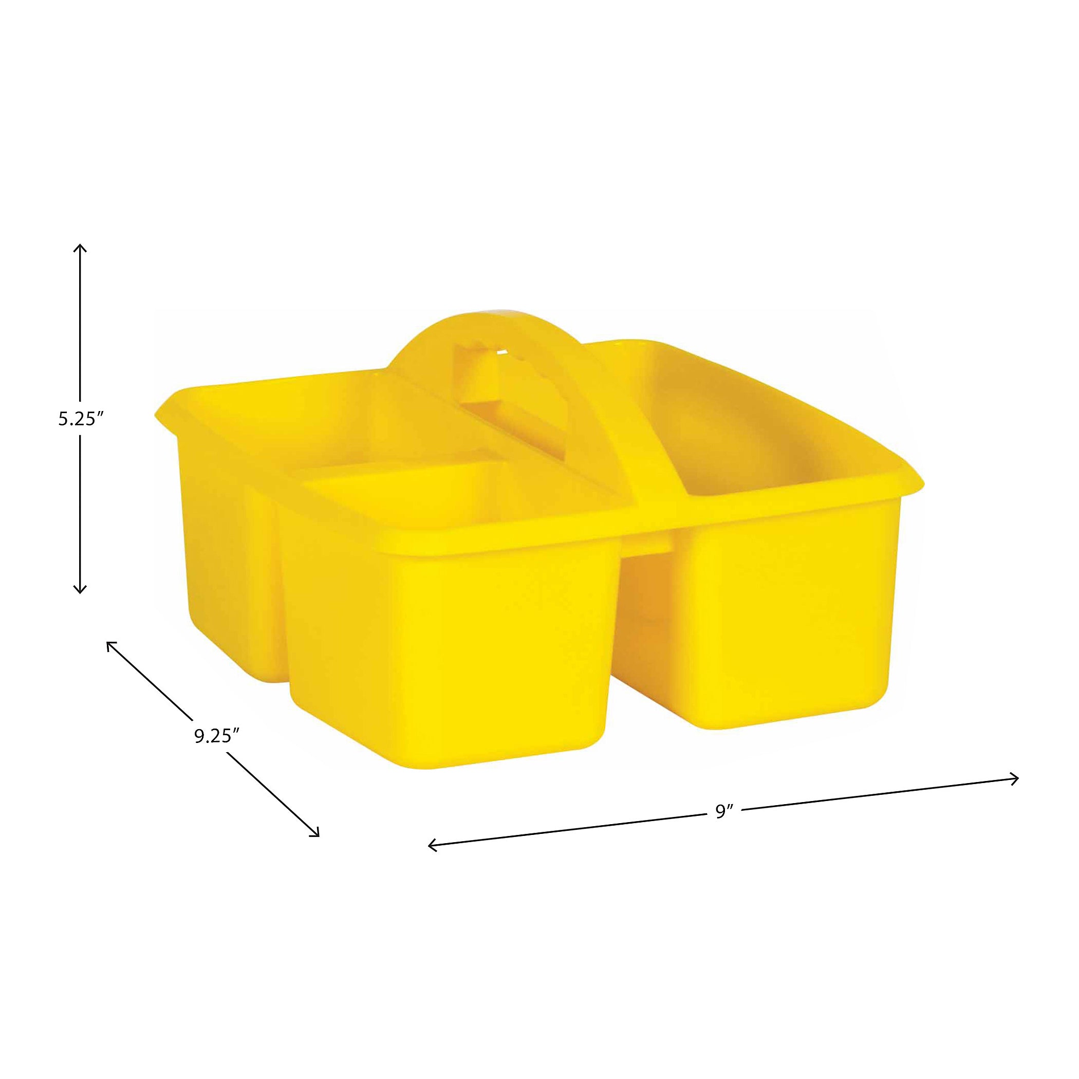 Yellow Plastic Storage Caddy, Pack of 6