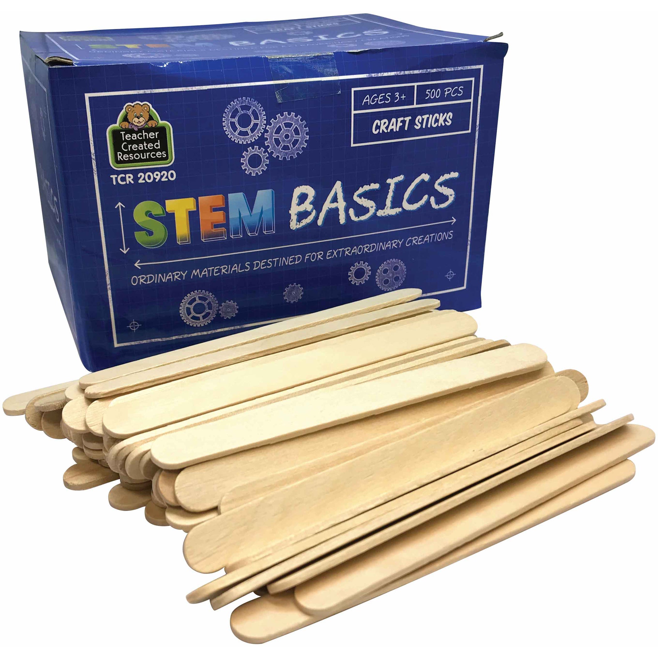 STEM Basics: Craft Sticks, 500 Per Pack, 3 Packs