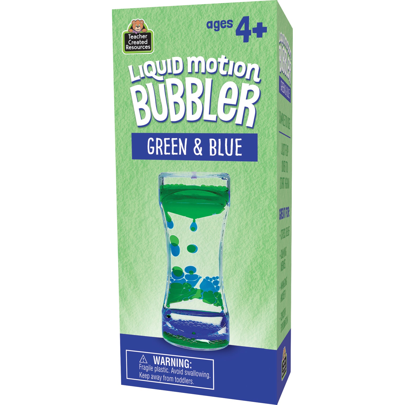 Liquid Motion Bubbler, Green & Blue, Pack of 6