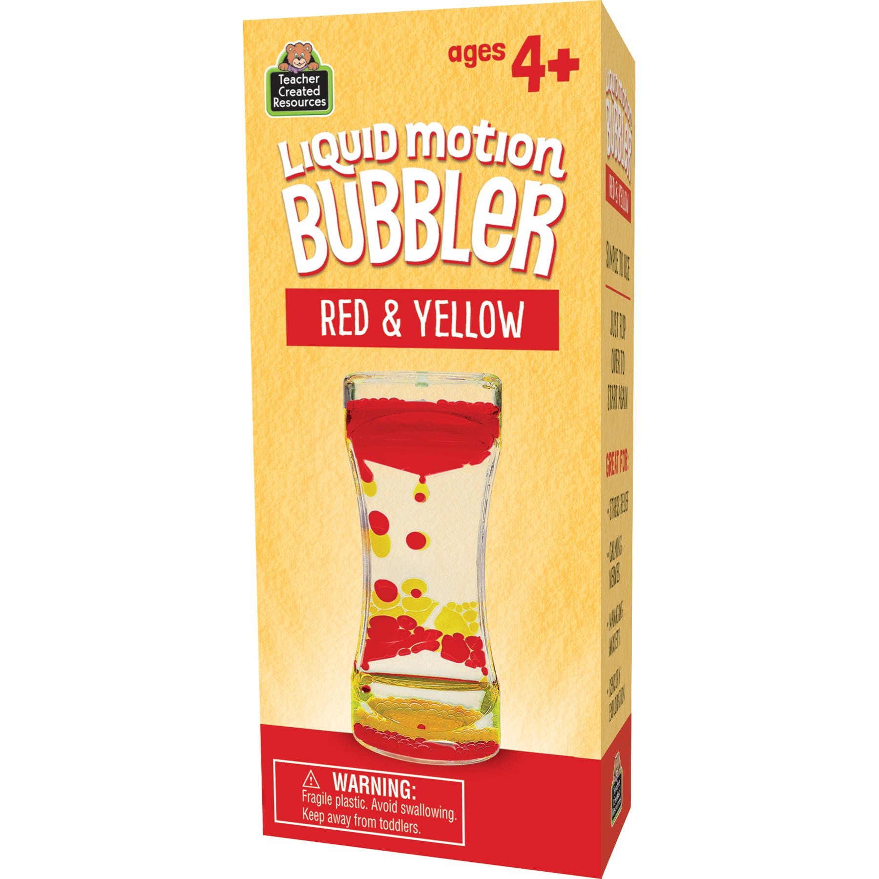 Liquid Motion Bubbler, Red & Yellow, Pack of 6