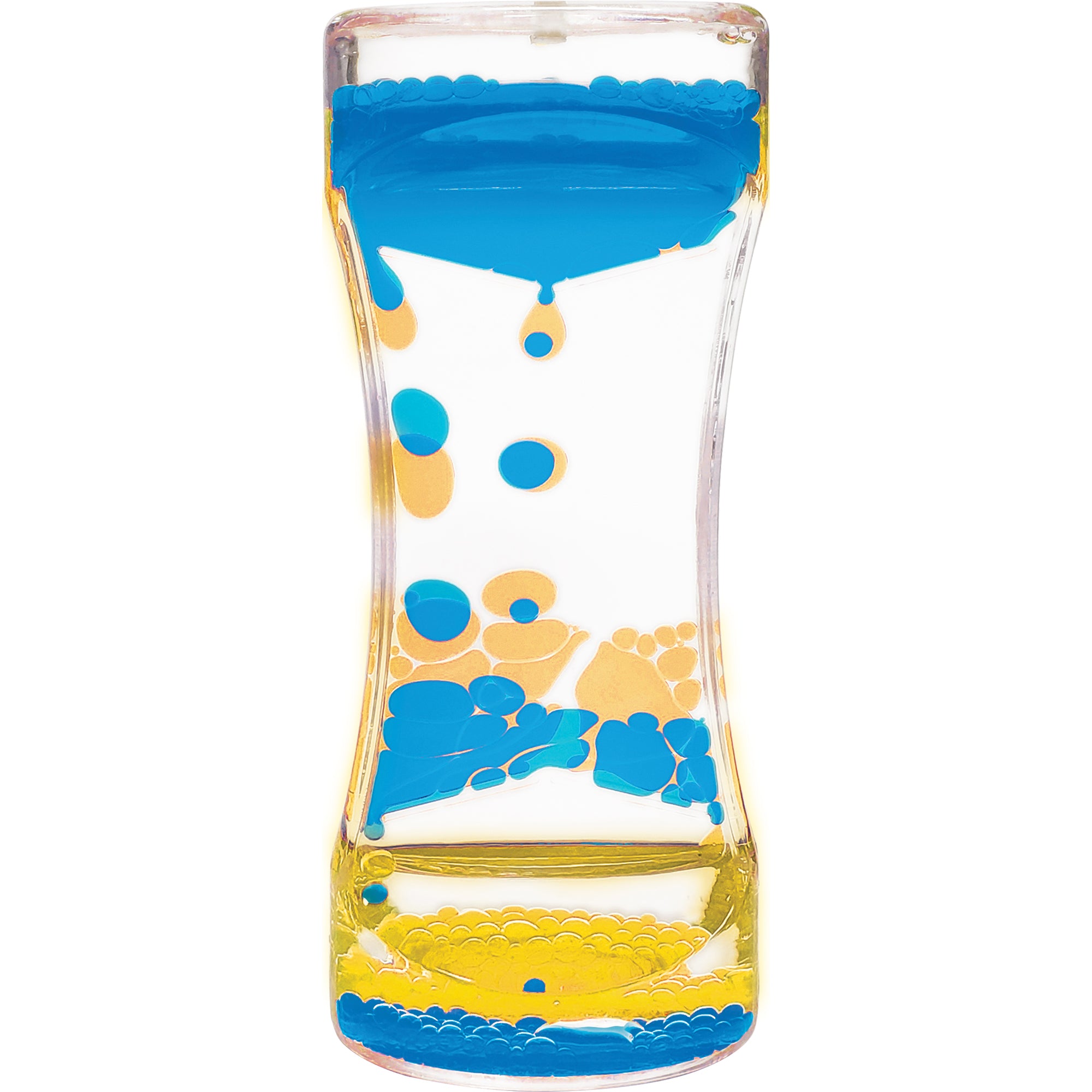 Blue & Yellow Liquid Motion Bubbler, Pack of 6