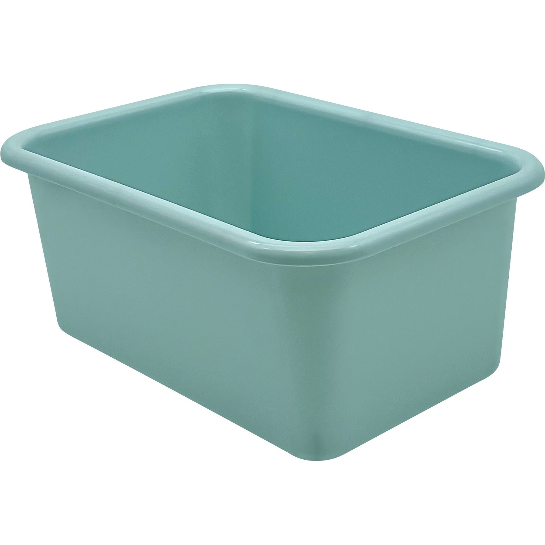 Small Plastic Storage Bin, Calming Blue, Pack of 6