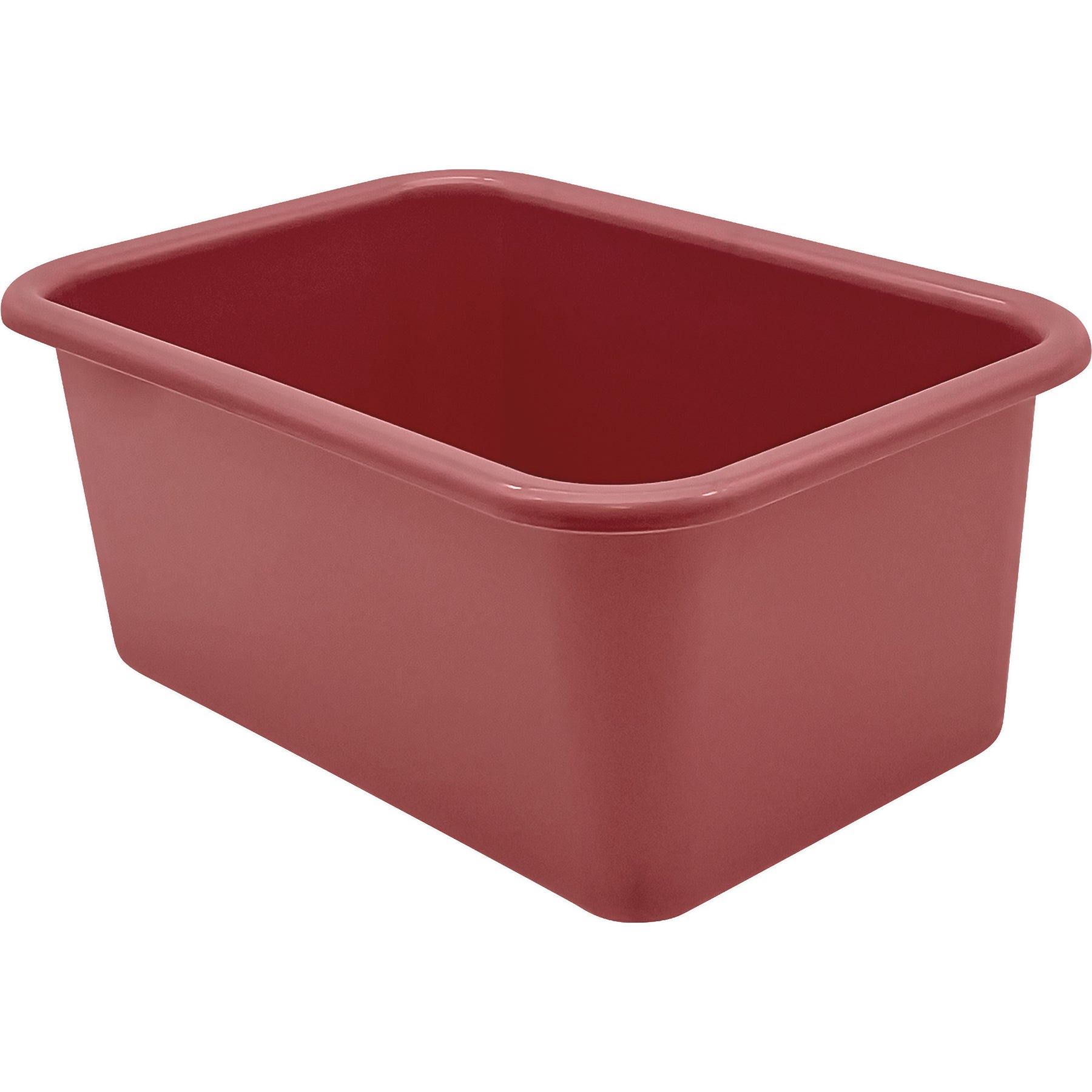 Small Plastic Storage Bin, Deep Rose, Pack of 6