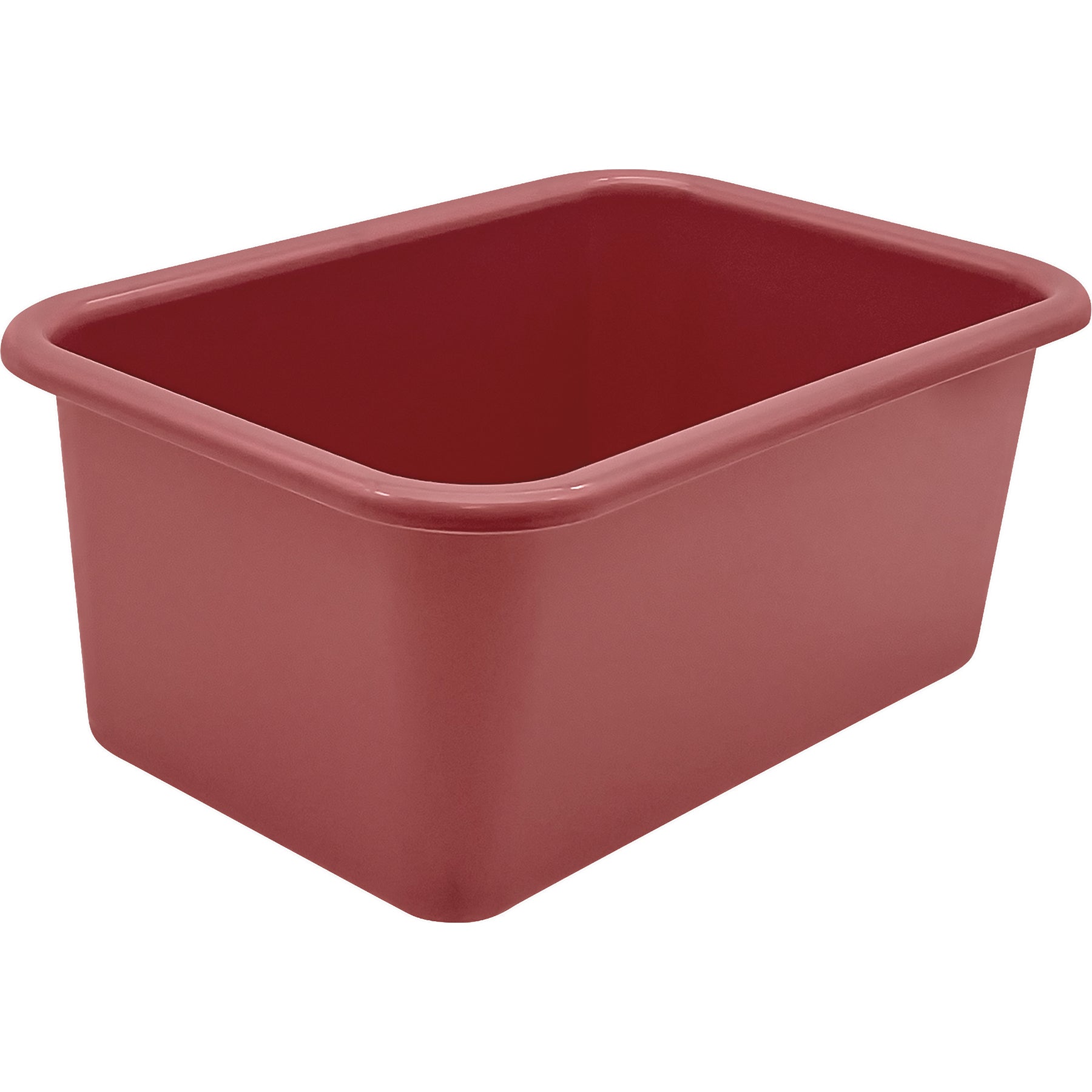 Small Plastic Storage Bin, Deep Rose, Pack of 6