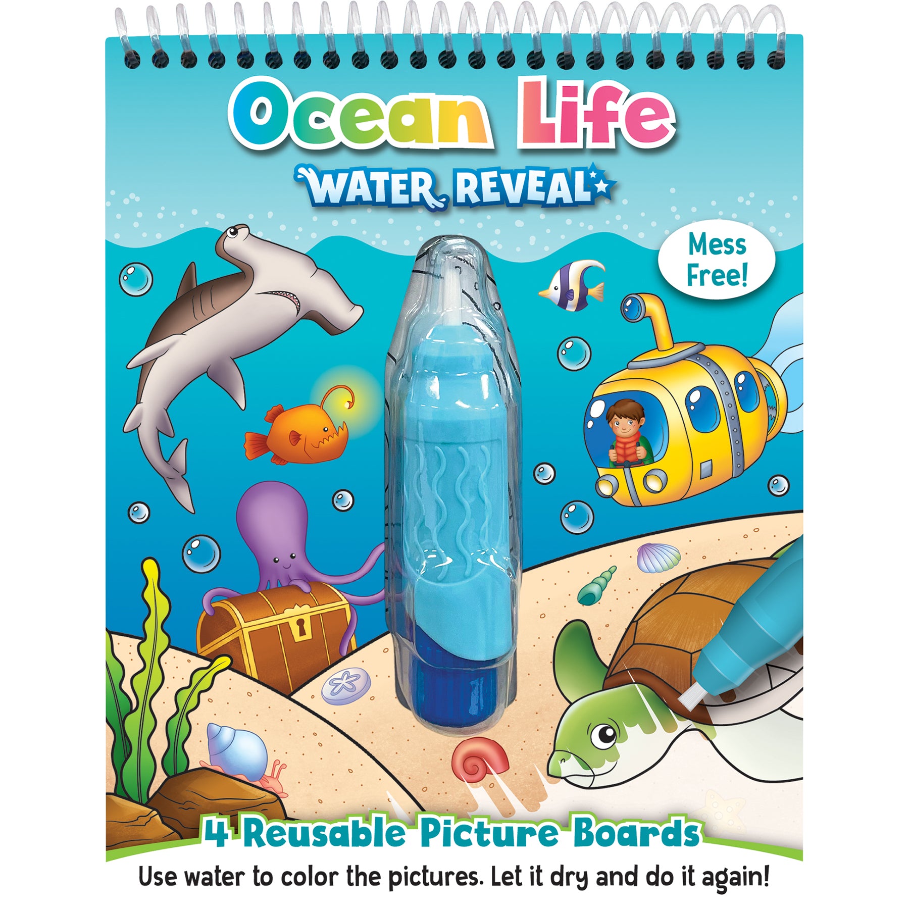 Ocean Life Water Reveal Book, 6 Sets