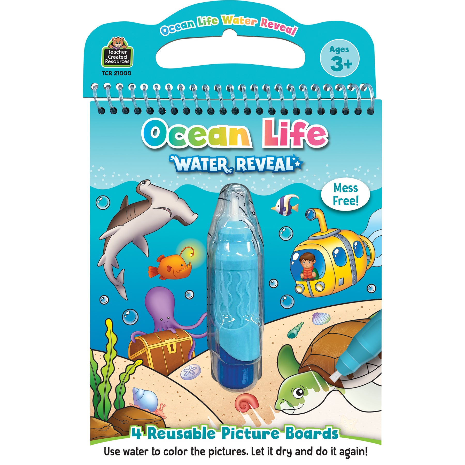 Ocean Life Water Reveal Book, 6 Sets