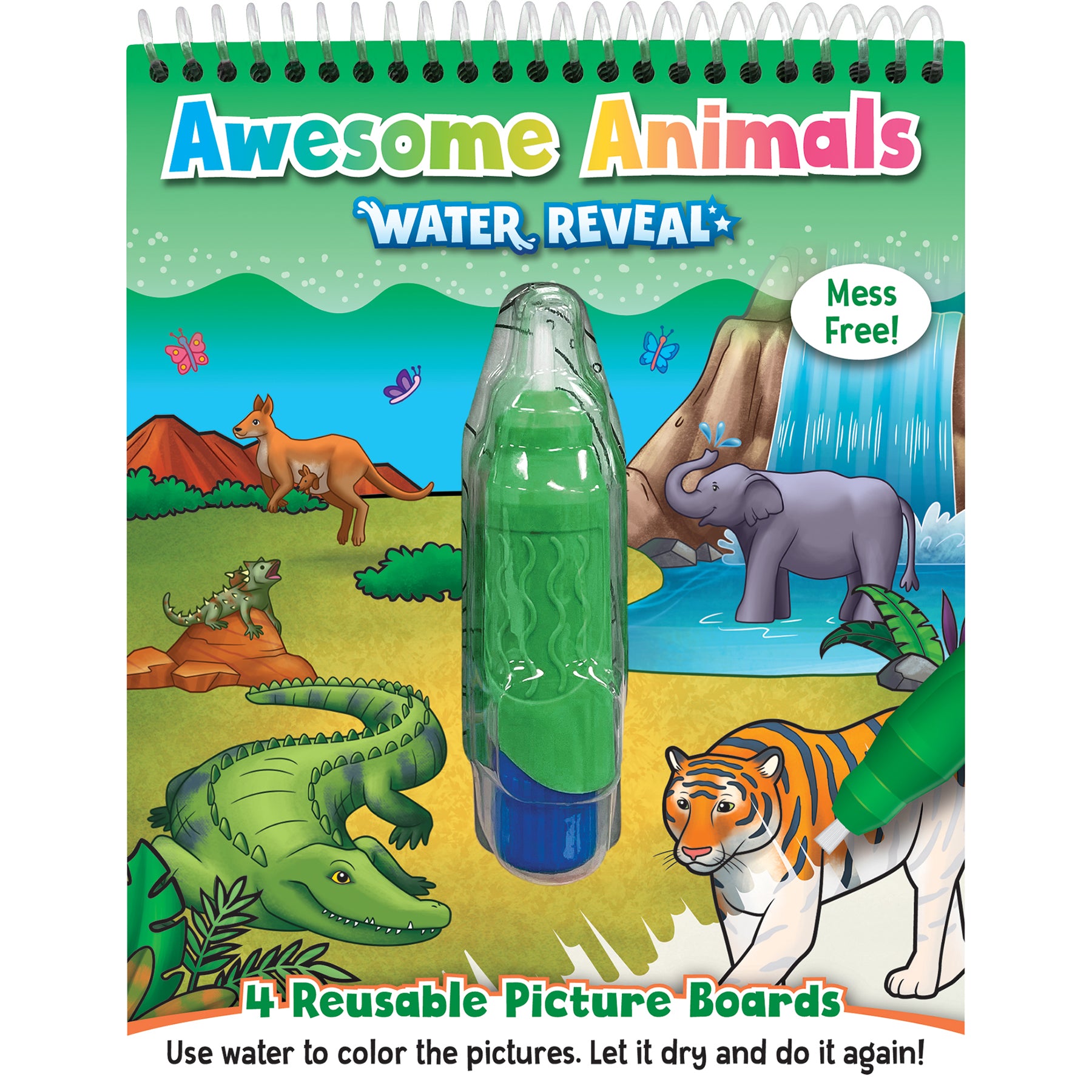 Awesome Animals Water Reveal Book, 6 Sets