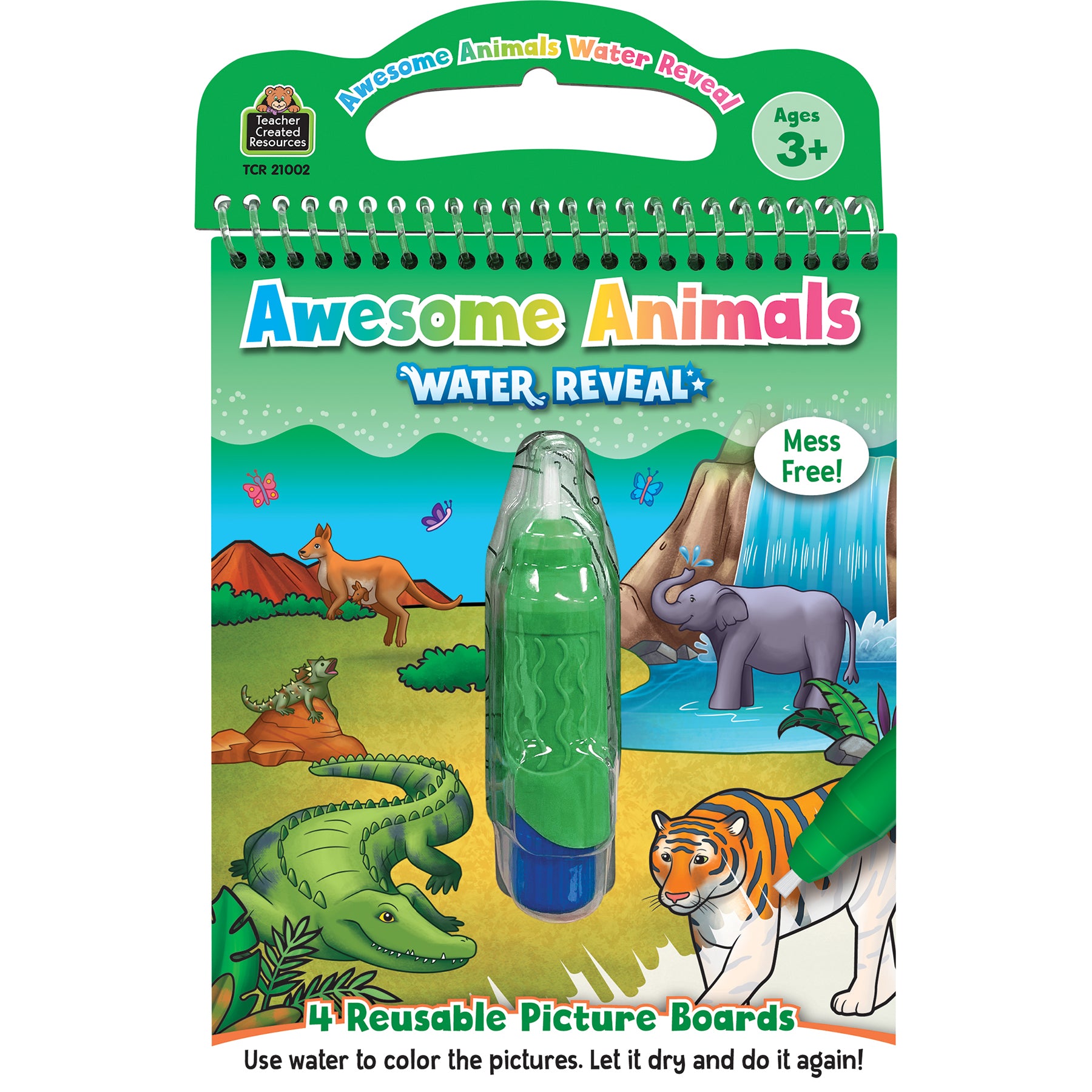 Awesome Animals Water Reveal Book, 6 Sets