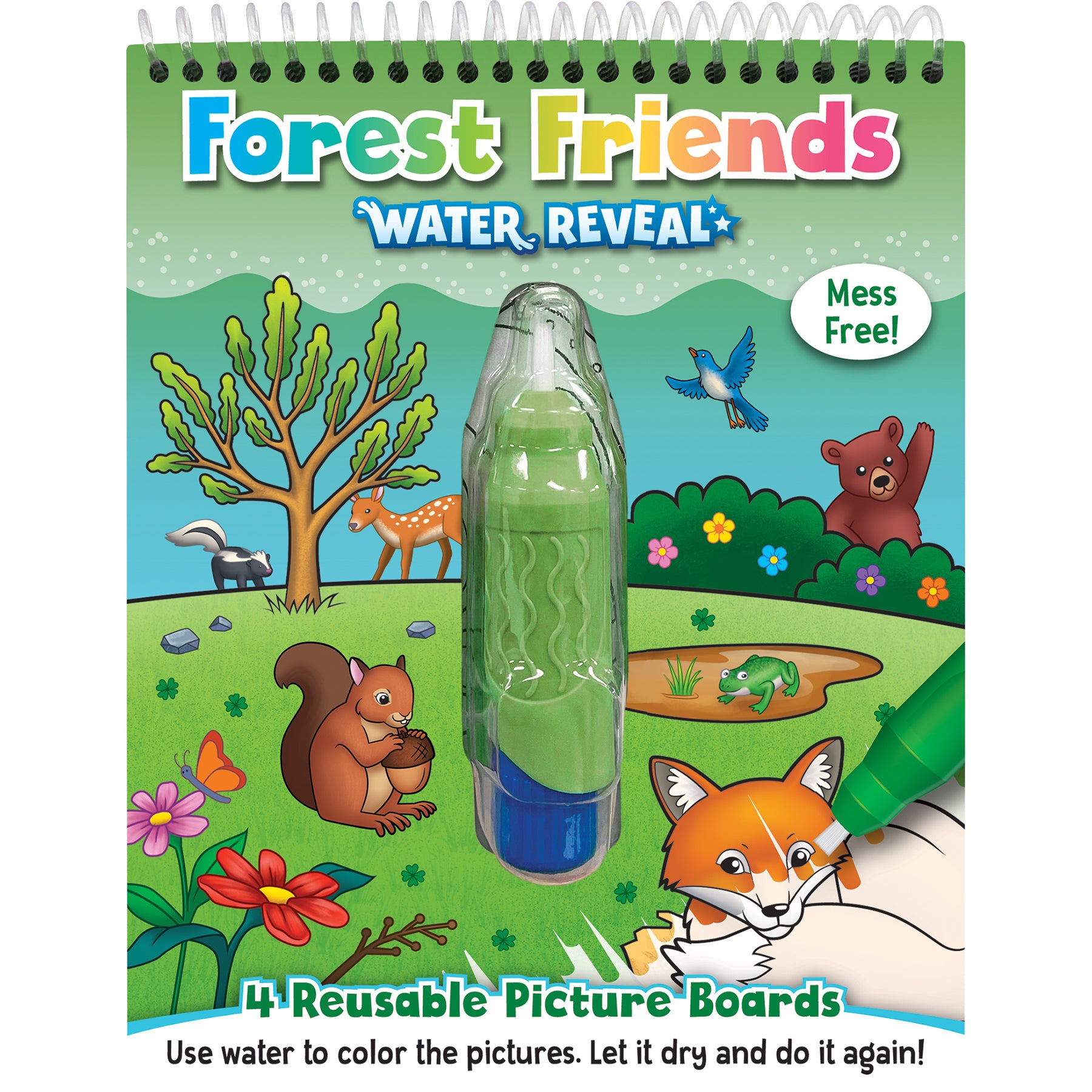 Forest Friends Water Reveal Book, 6 Sets