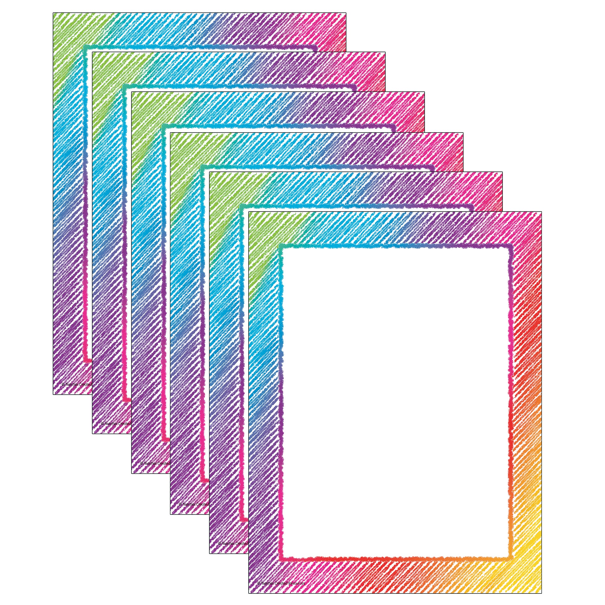 Colorful Scribble Computer Paper, 50 Sheets Per Pack, 6 Packs