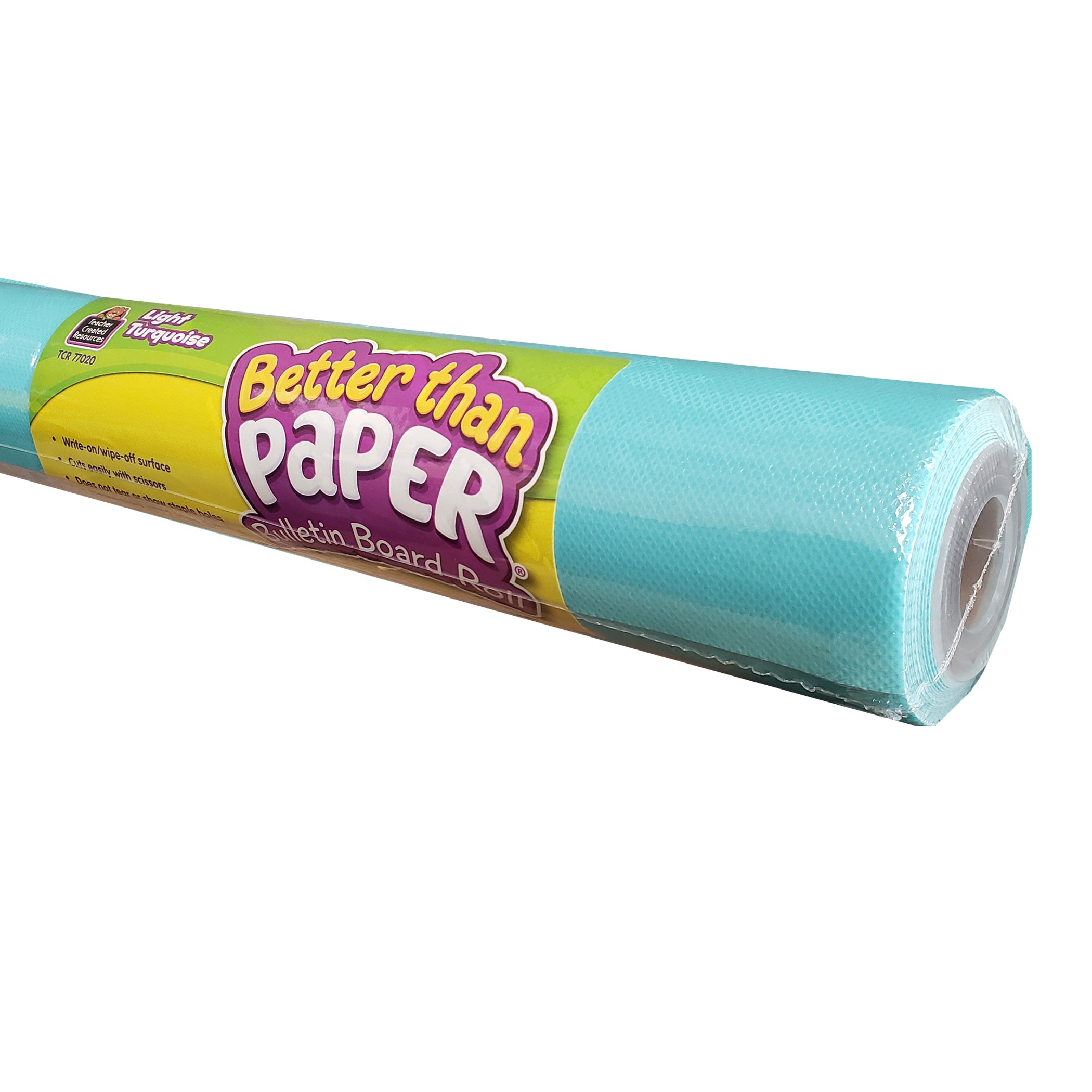 Better Than Paper® Bulletin Board Roll, 4' x 12', Light Turquoise, Pack of 4