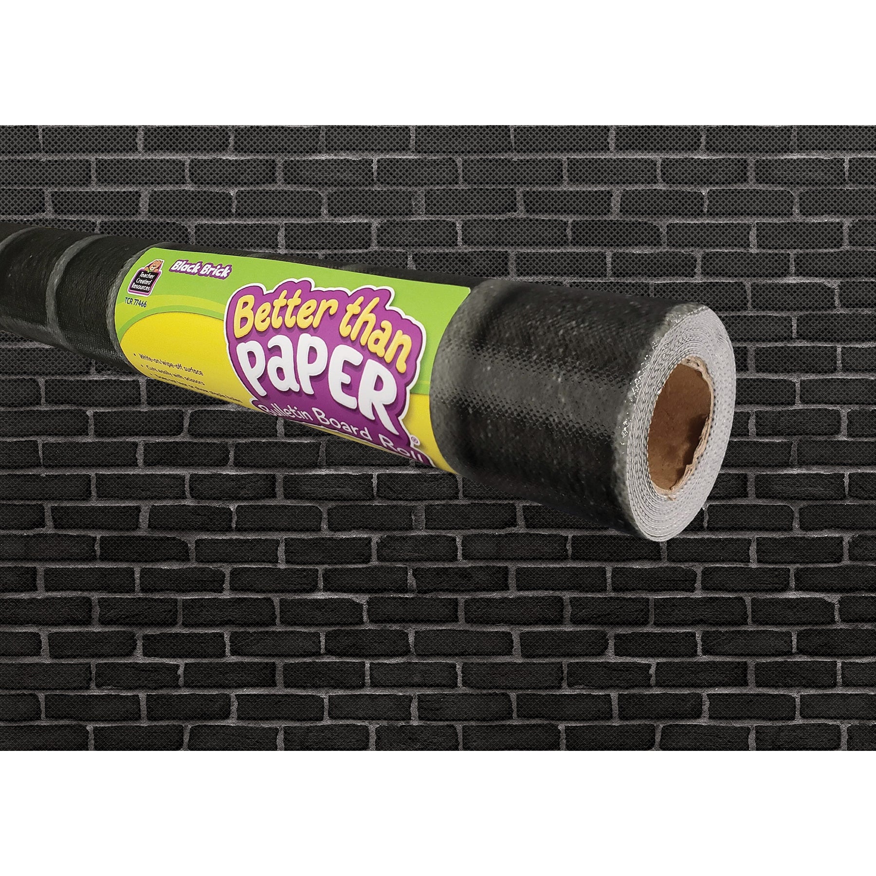 Black Brick Better Than Paper Bulletin Board Roll, 4' x 12', Pack of 4