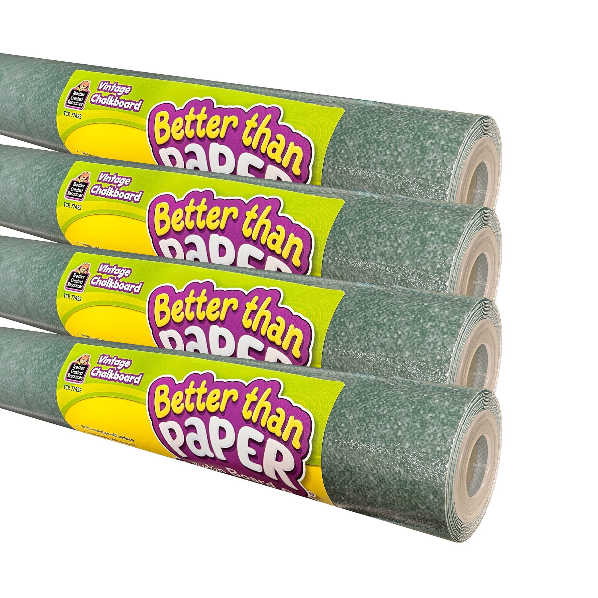 Better Than Paper® Bulletin Board Roll, Vintage Chalkboard, 4-Pack