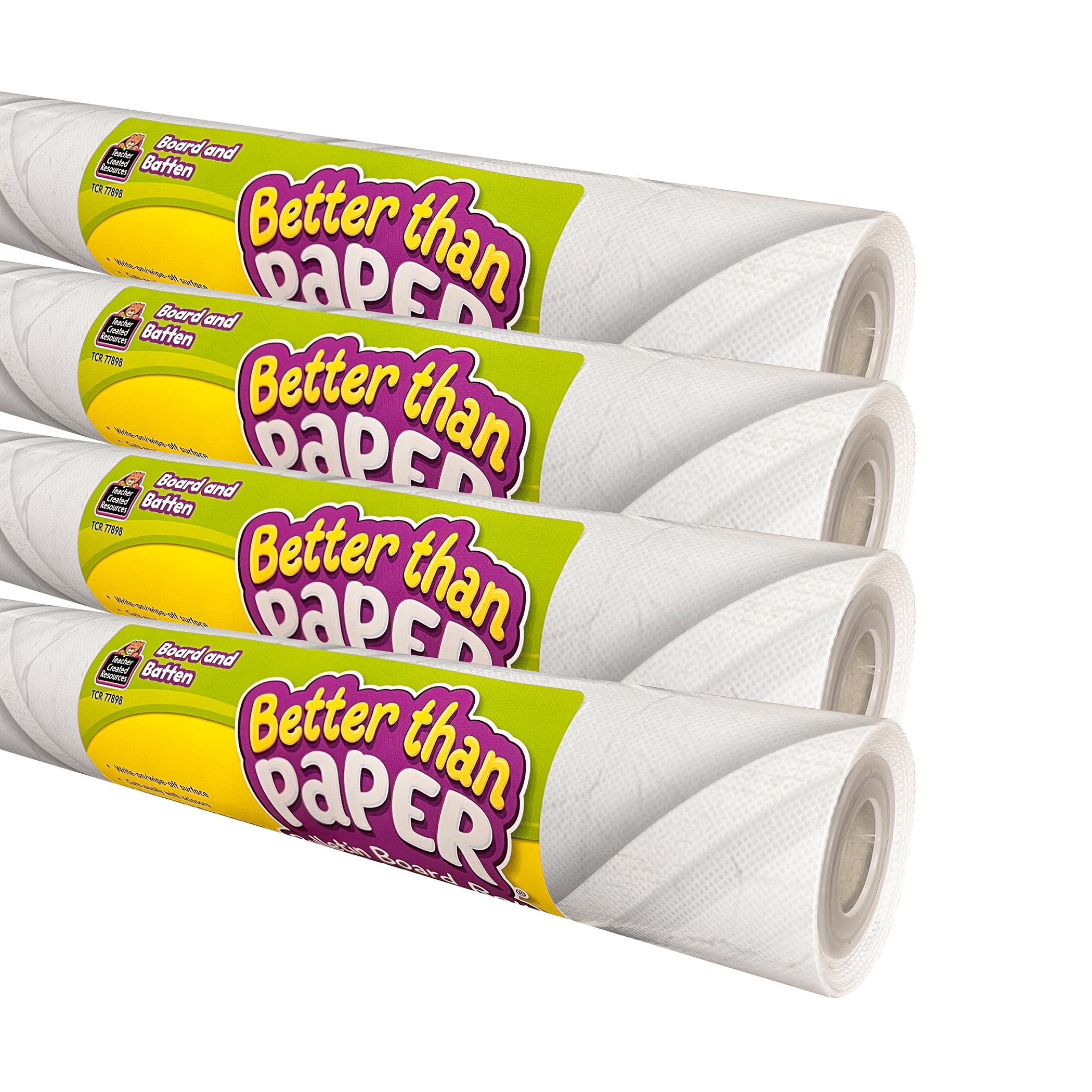 Better Than Paper® Bulletin Board Roll, Board and Batten, 4-Pack