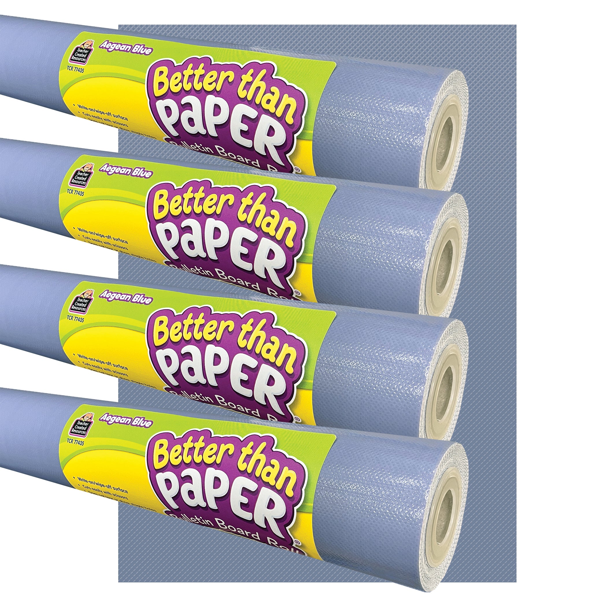 Better Than Paper® Bulletin Board Roll, 4' x 12', Aegean Blue, 4 Rolls