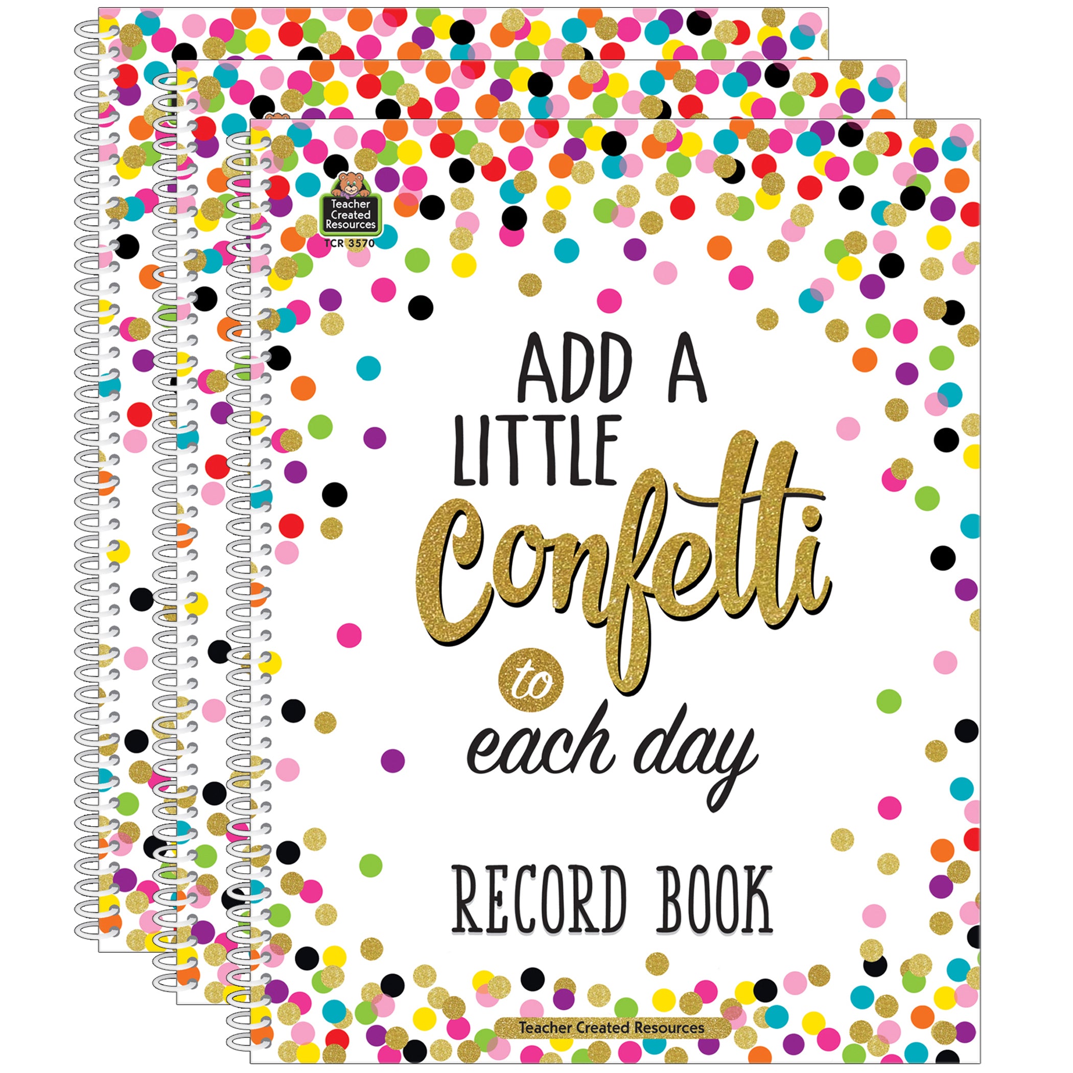 Confetti Record Book, Pack of 3