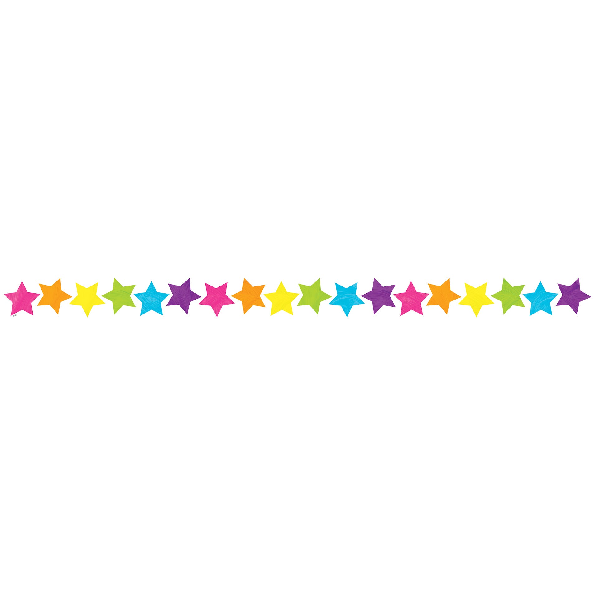 Brights 4Ever Stars Die-Cut Border Trim, 35 Feet Per Pack, 6 Packs