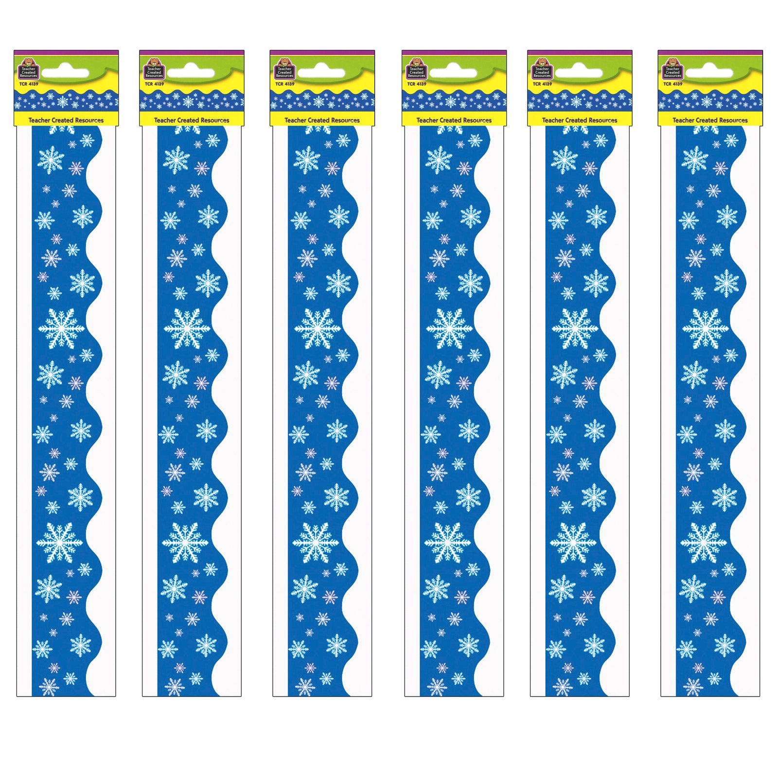 Snowflakes Border Trim, 35 Feet Per Pack, 6 Packs