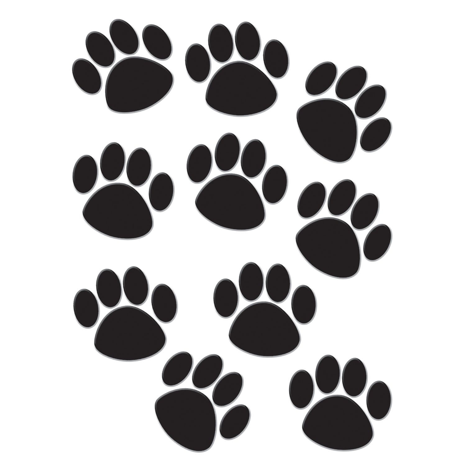 Black Paw Prints Accents, 30 Per Pack, 3 Packs