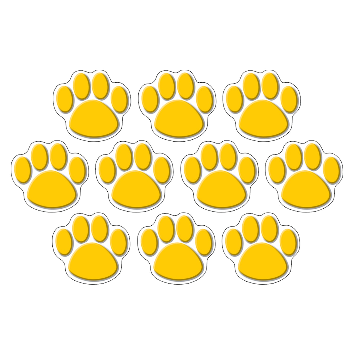 Gold Paw Prints Accents, 30 Per Packs, 3 Packs