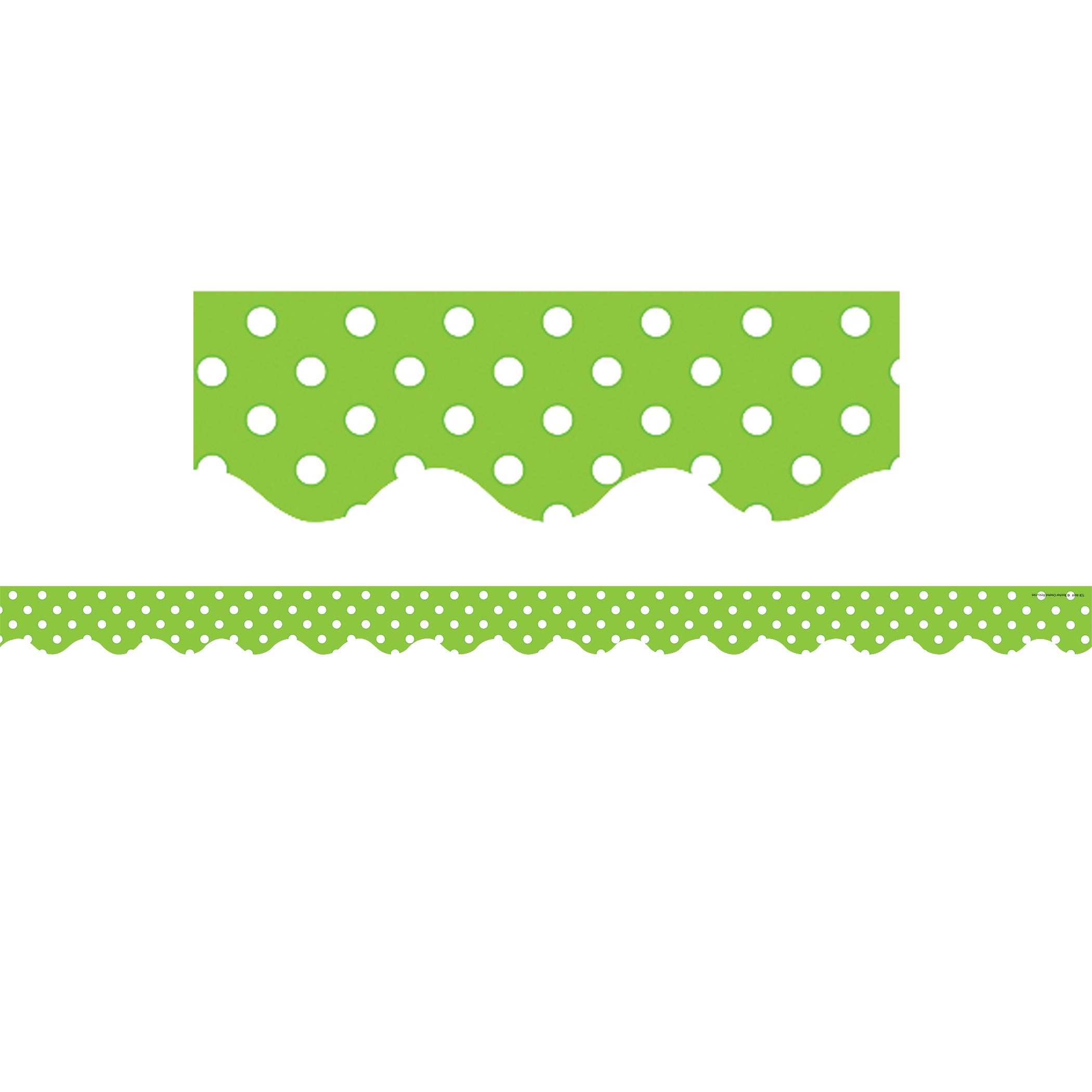 Lime Mini Polka Dots Border Trim, 35 Feet Per Pack, 6 Packs