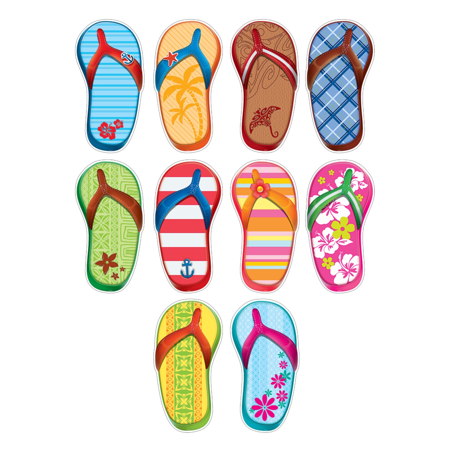 Flip Flops Accents, 30 Per Pack, 3 Packs