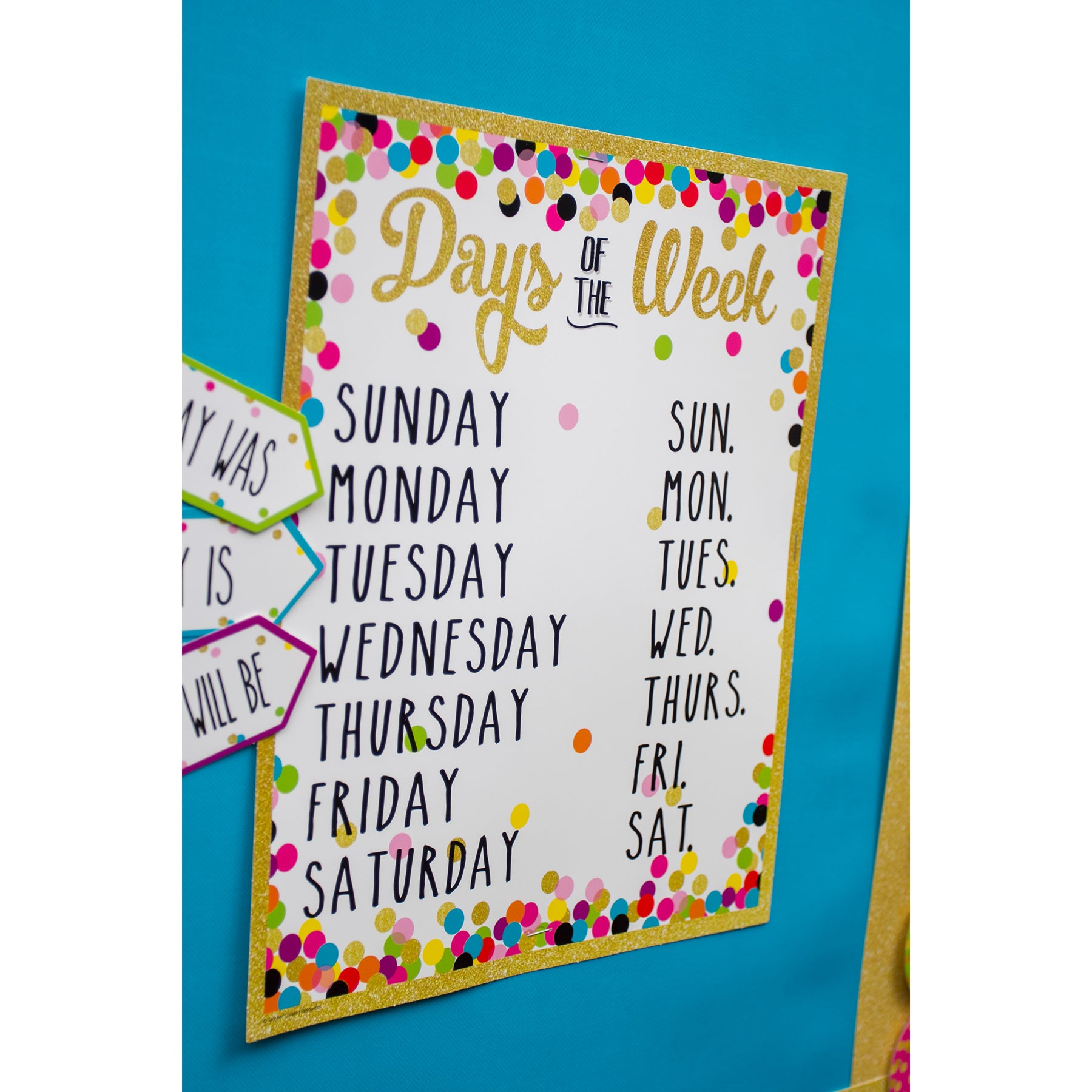 Confetti Calendar Bulletin Board Display