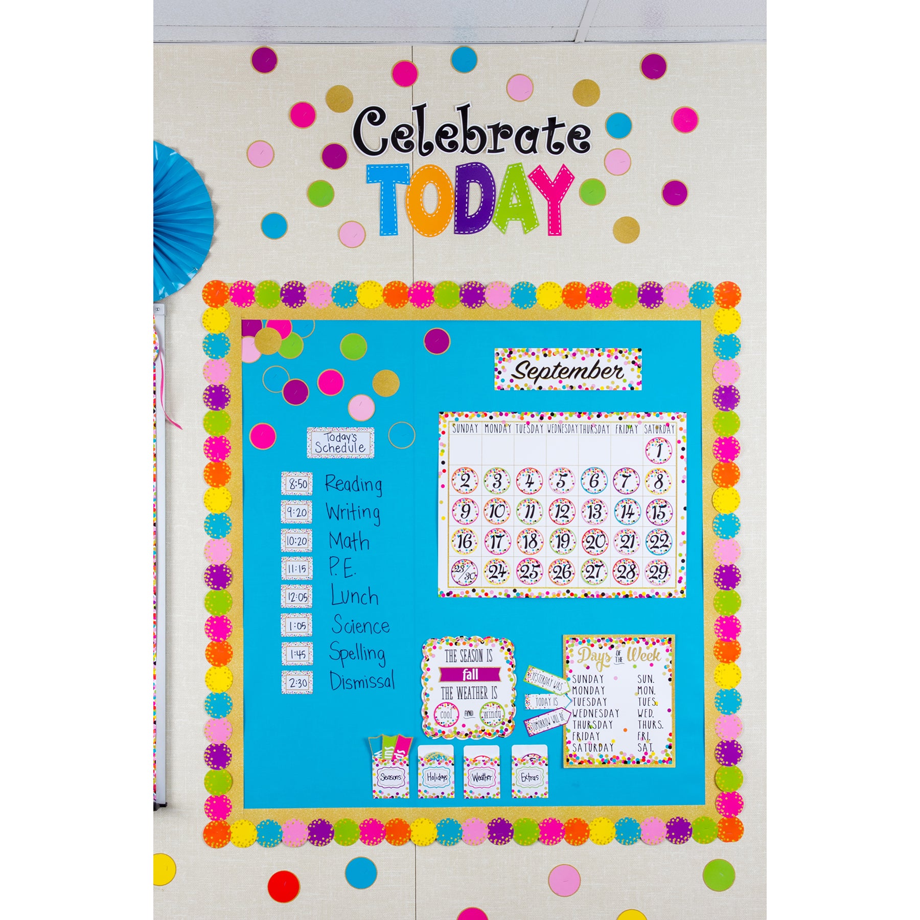 Confetti Calendar Bulletin Board Display