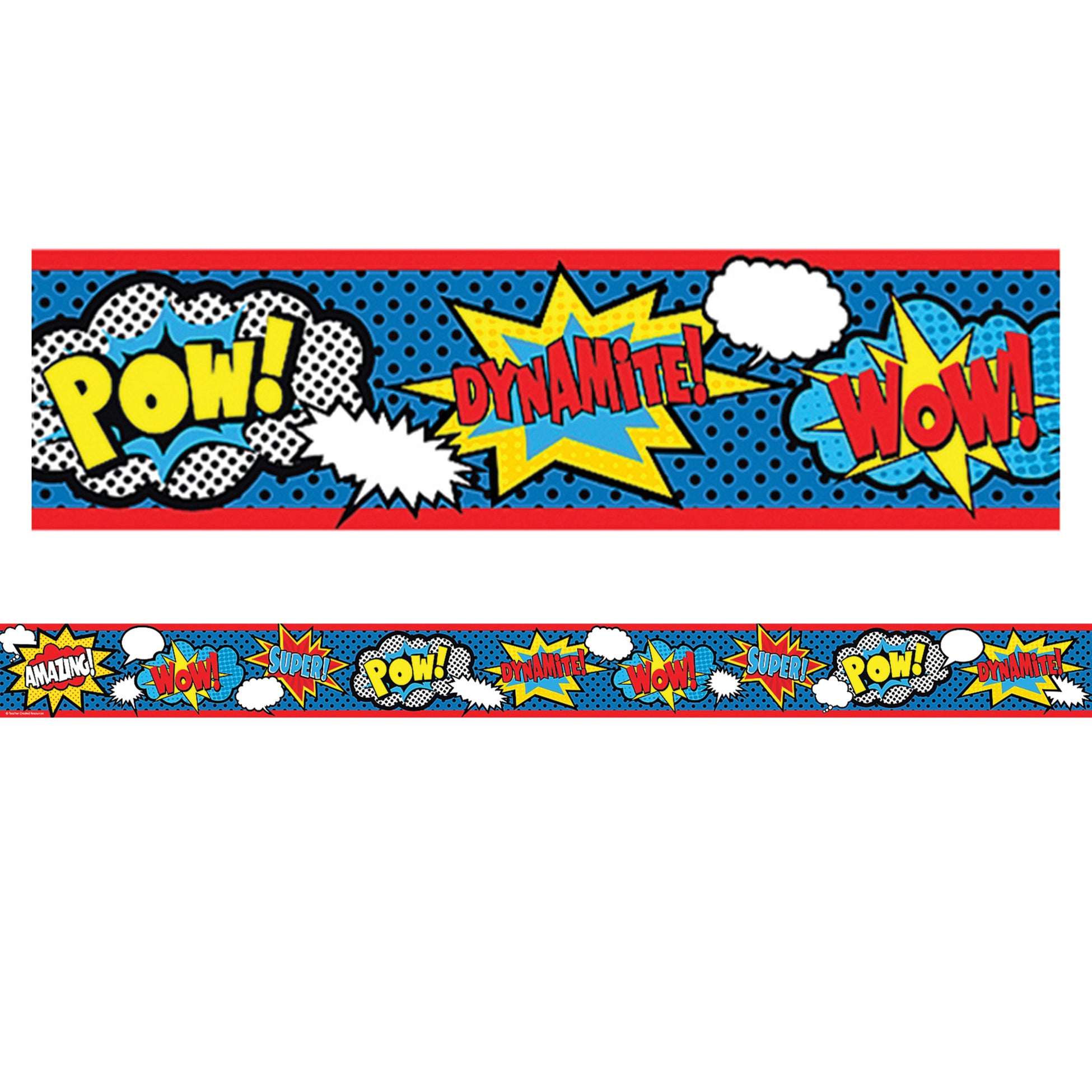 Superhero Straight Border Trim, 35 Feet Per Pack, 6 Packs