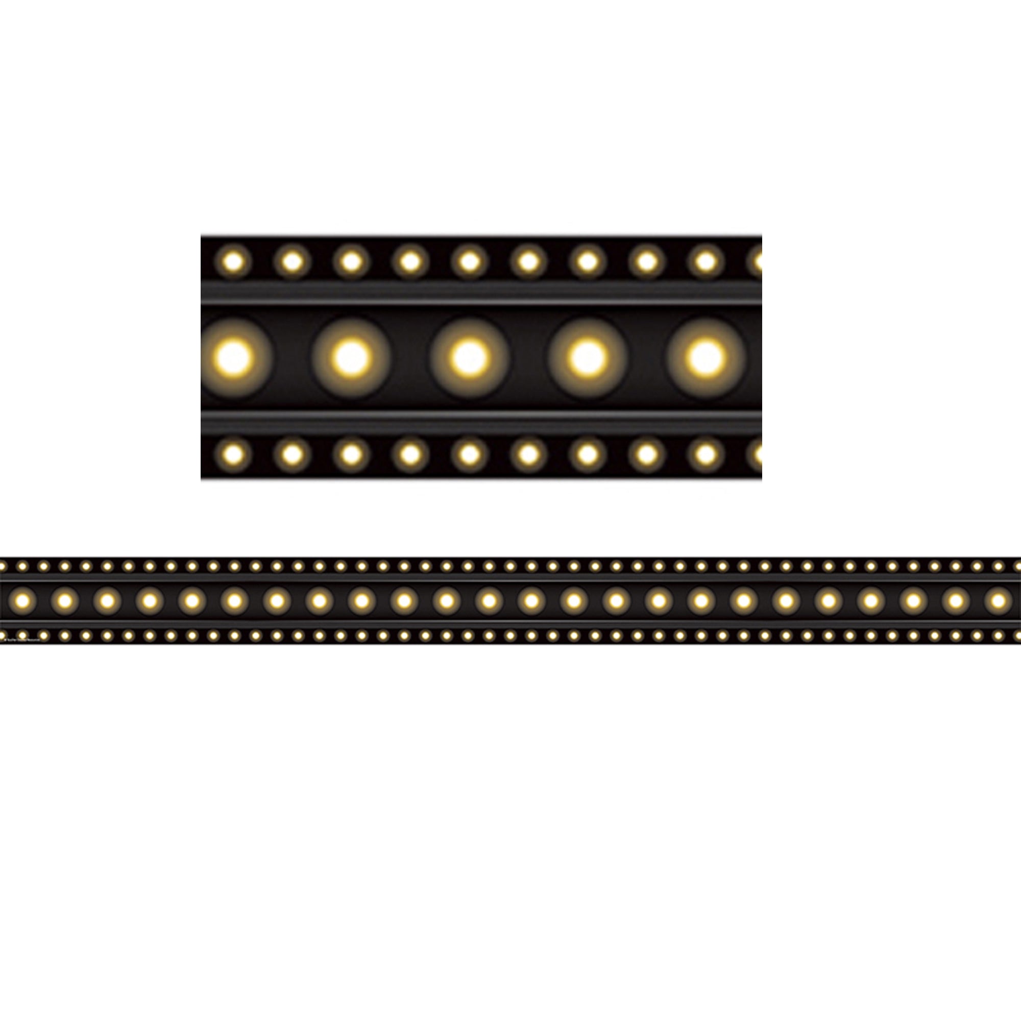 Black Marquee Straight Border Trim, 35 Feet Per Pack, 6 Packs