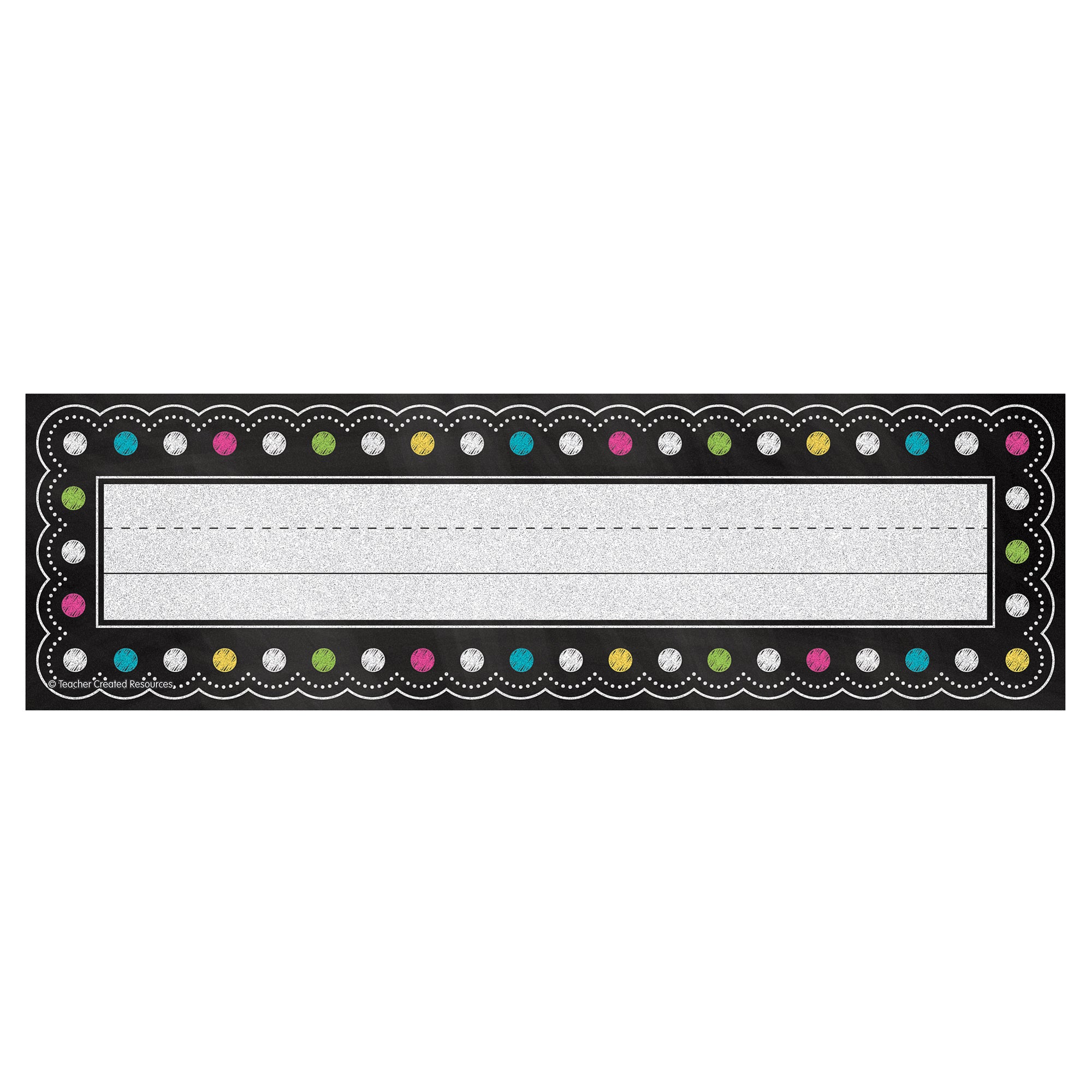 Chalkboard Brights Flat Name Plates, 36 Per Pack, 6 Packs