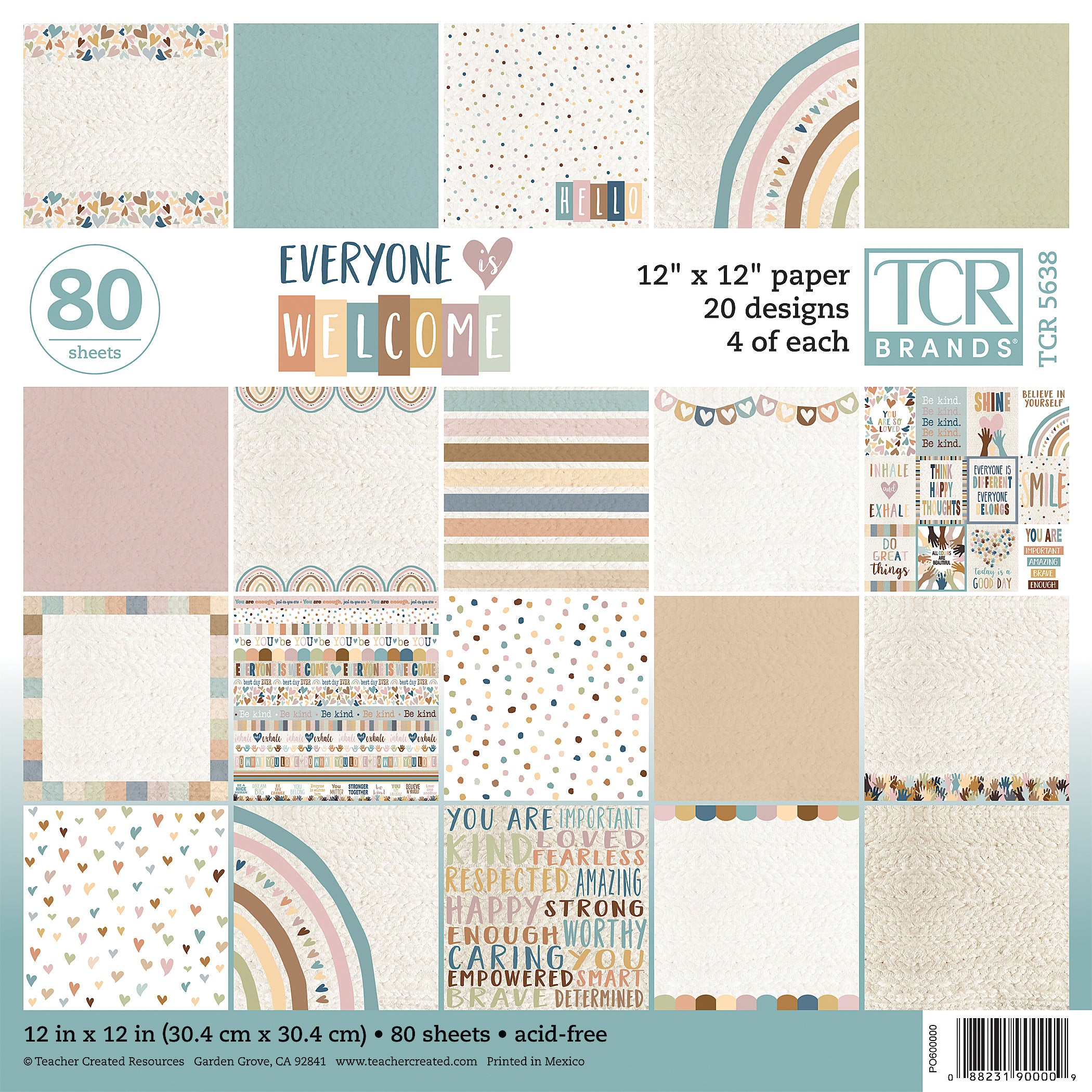 Everyone Is Welcome Project Paper Book, 12" x 12", 80 Sheets