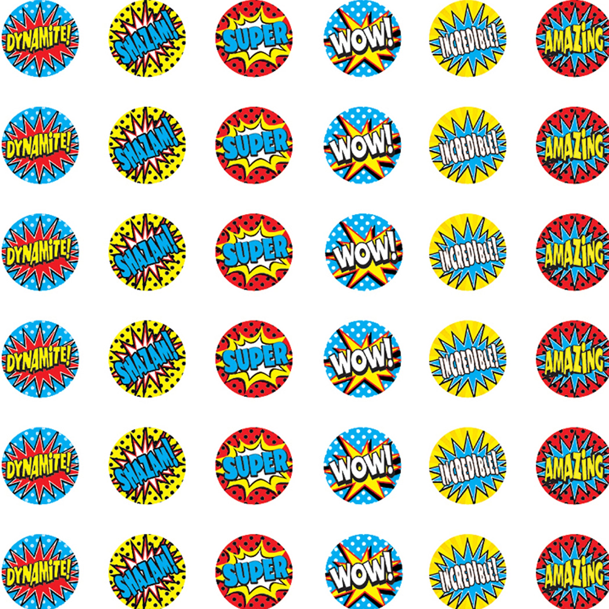 Superhero Mini Stickers Valu-Pak, 1144 Per Pack, 6 Packs