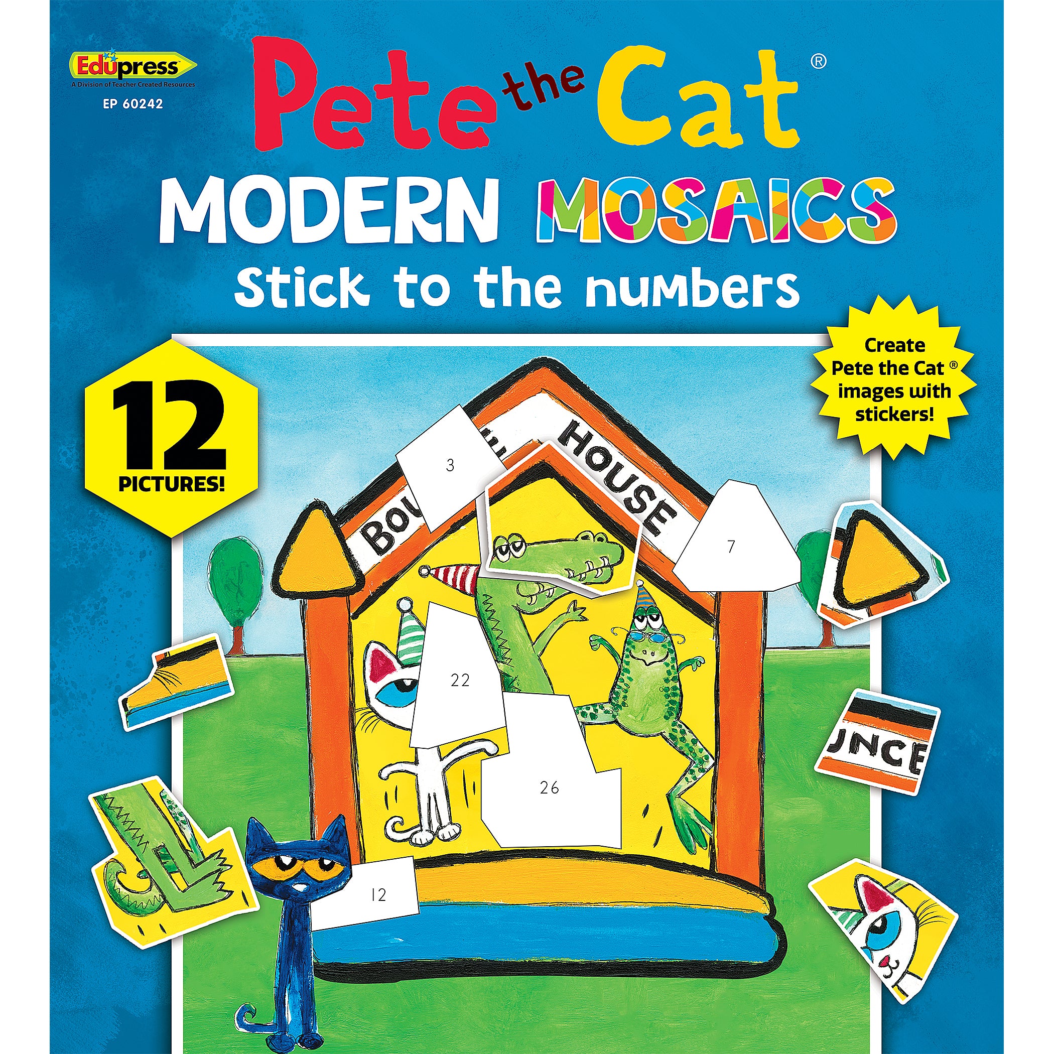 Pete The Cat Modern Mosaics Stick to the Numbers Activity Book, Pack of 2