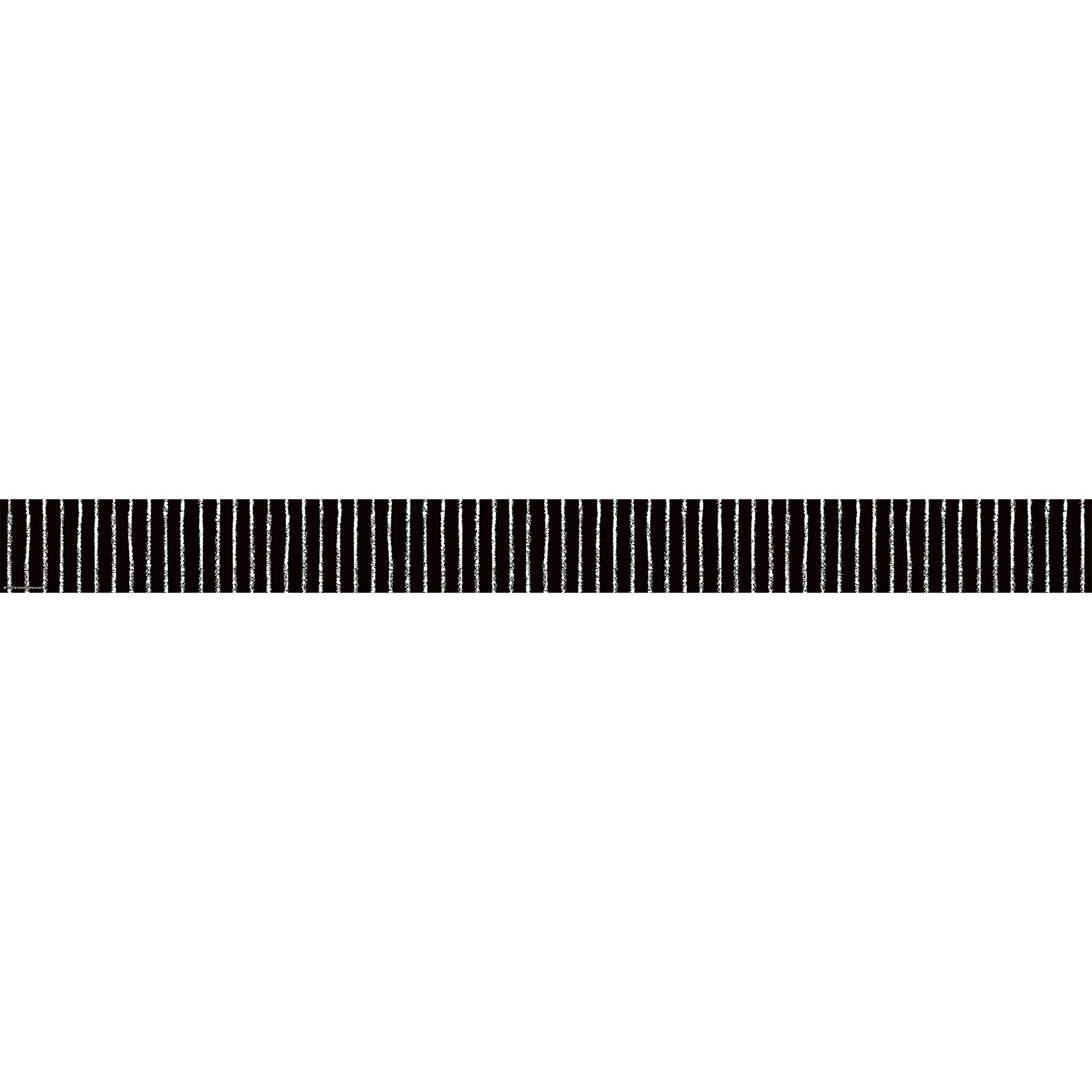 Black With White Pinstripes Straight Border Trim, 35 Feet Per Pack, 6 Packs