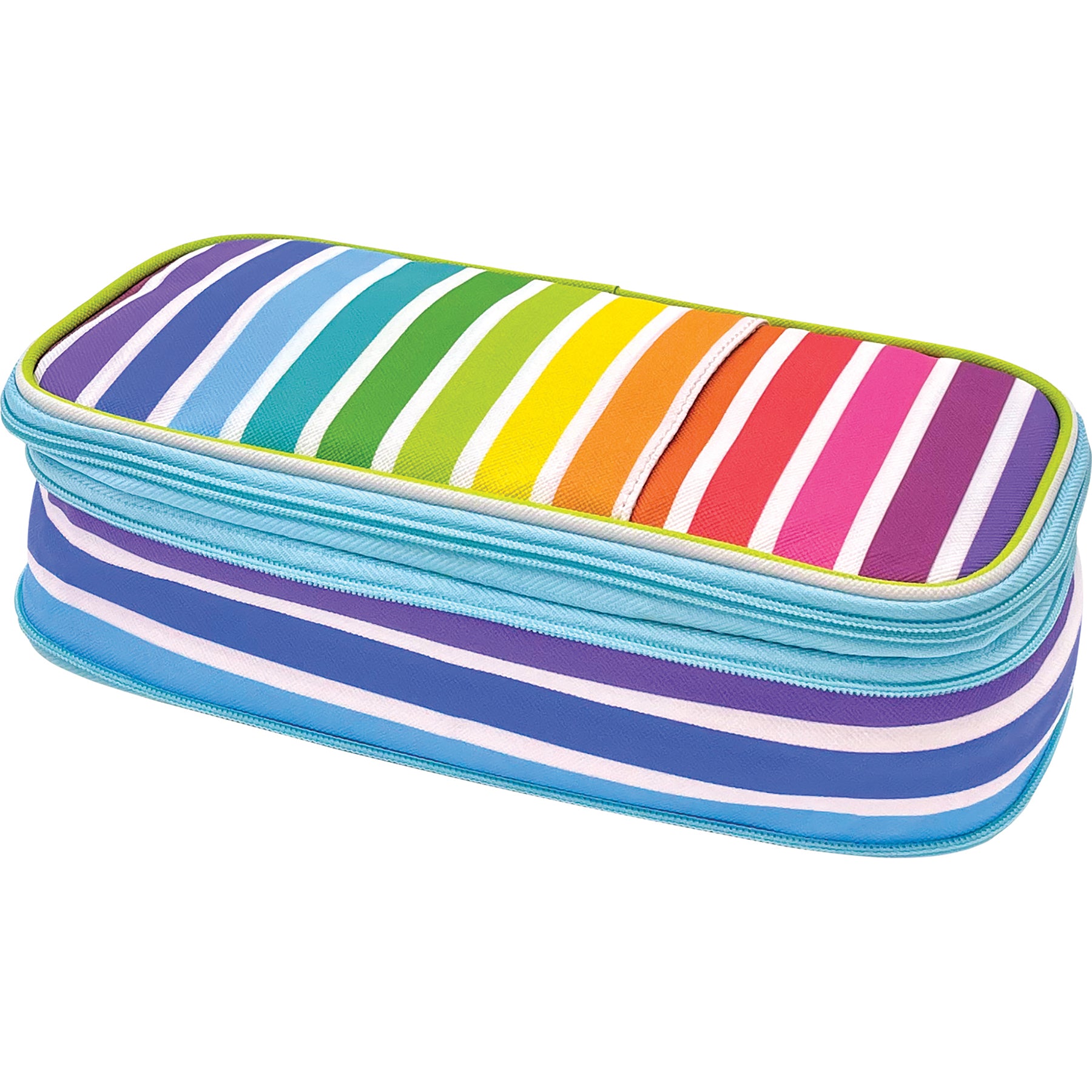 Colorful Stripes Pencil Case, Pack of 3