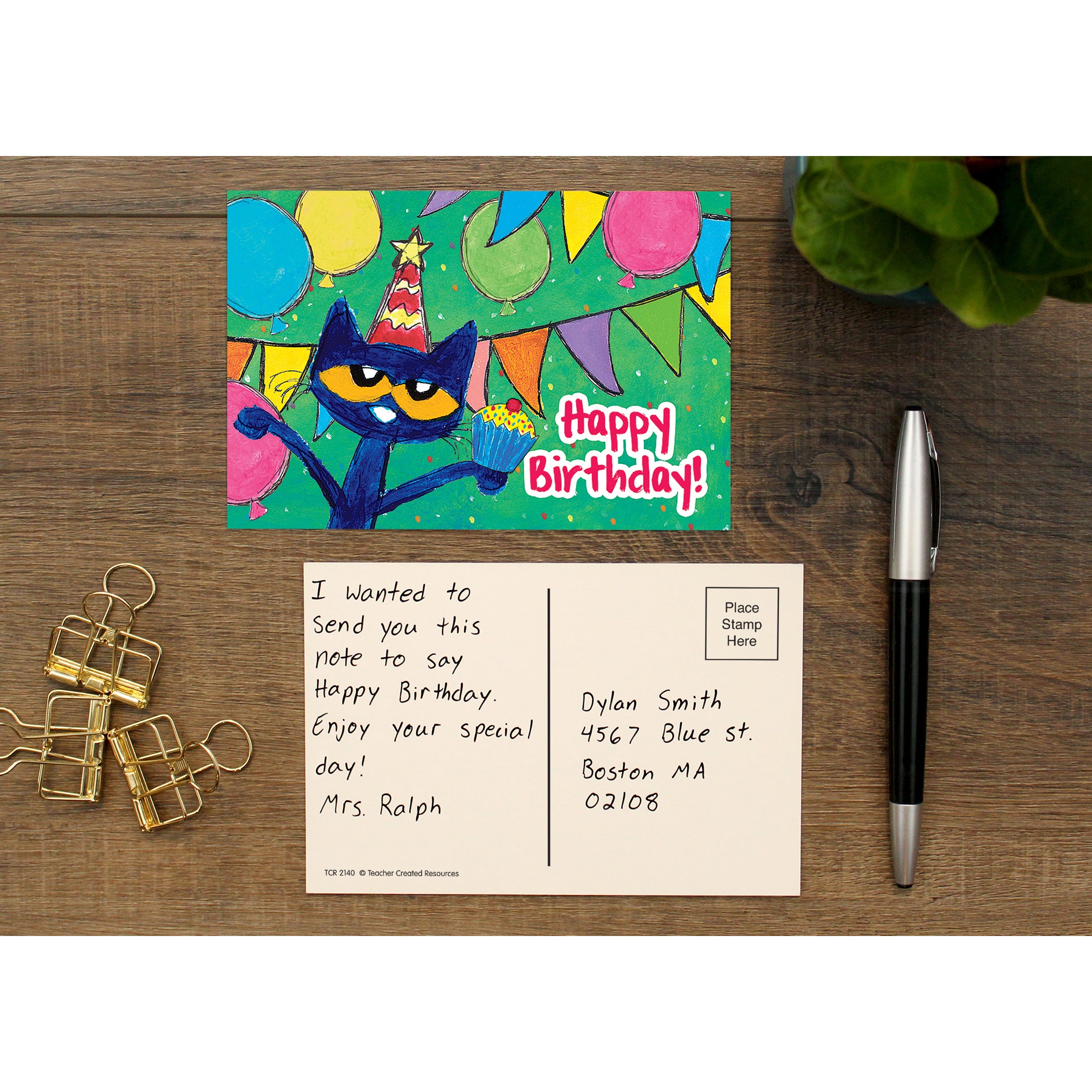 Pete The Cat Happy Birthday Postcards, 30 Per Pack, 6 Packs