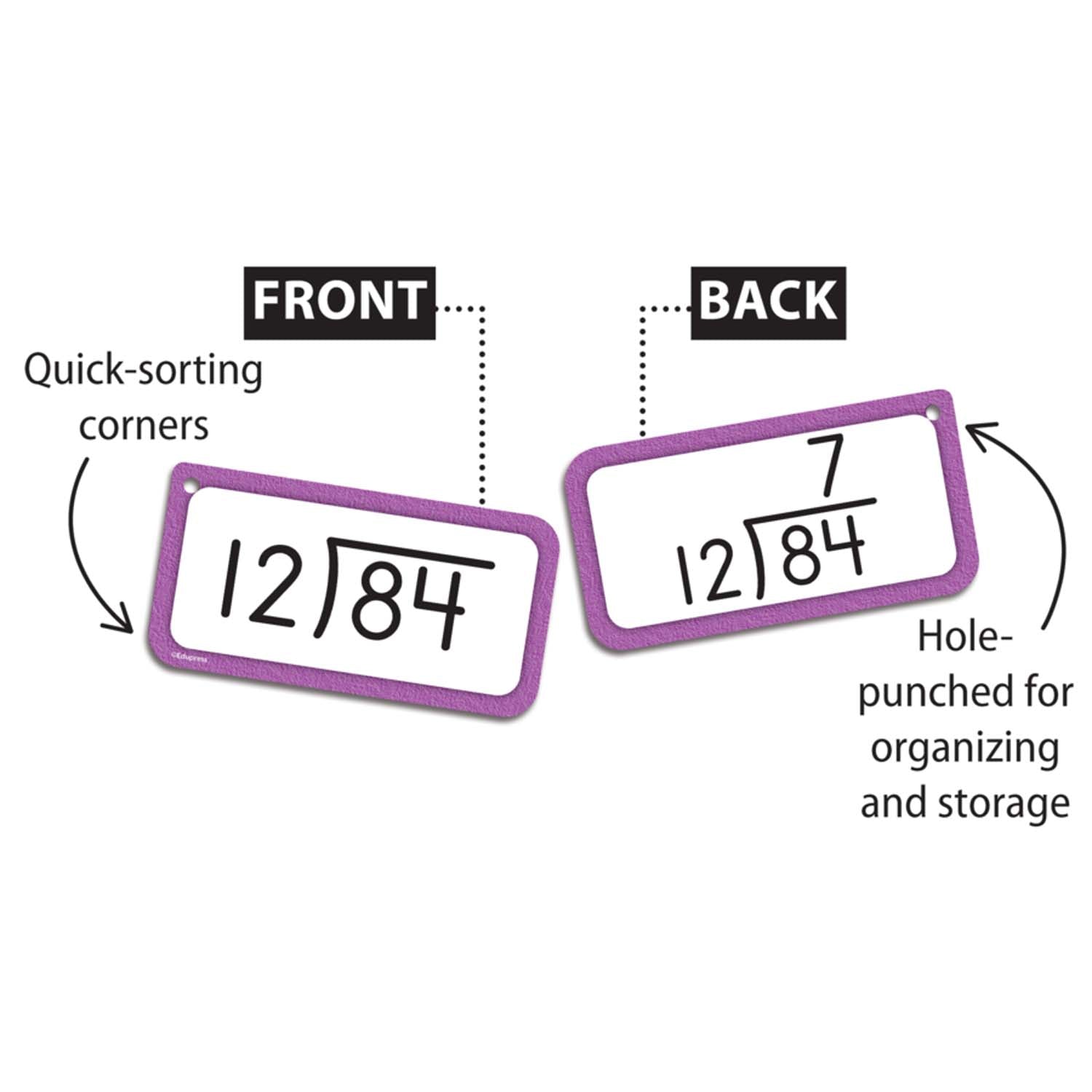 Division Flash Cards - All Facts 0-12