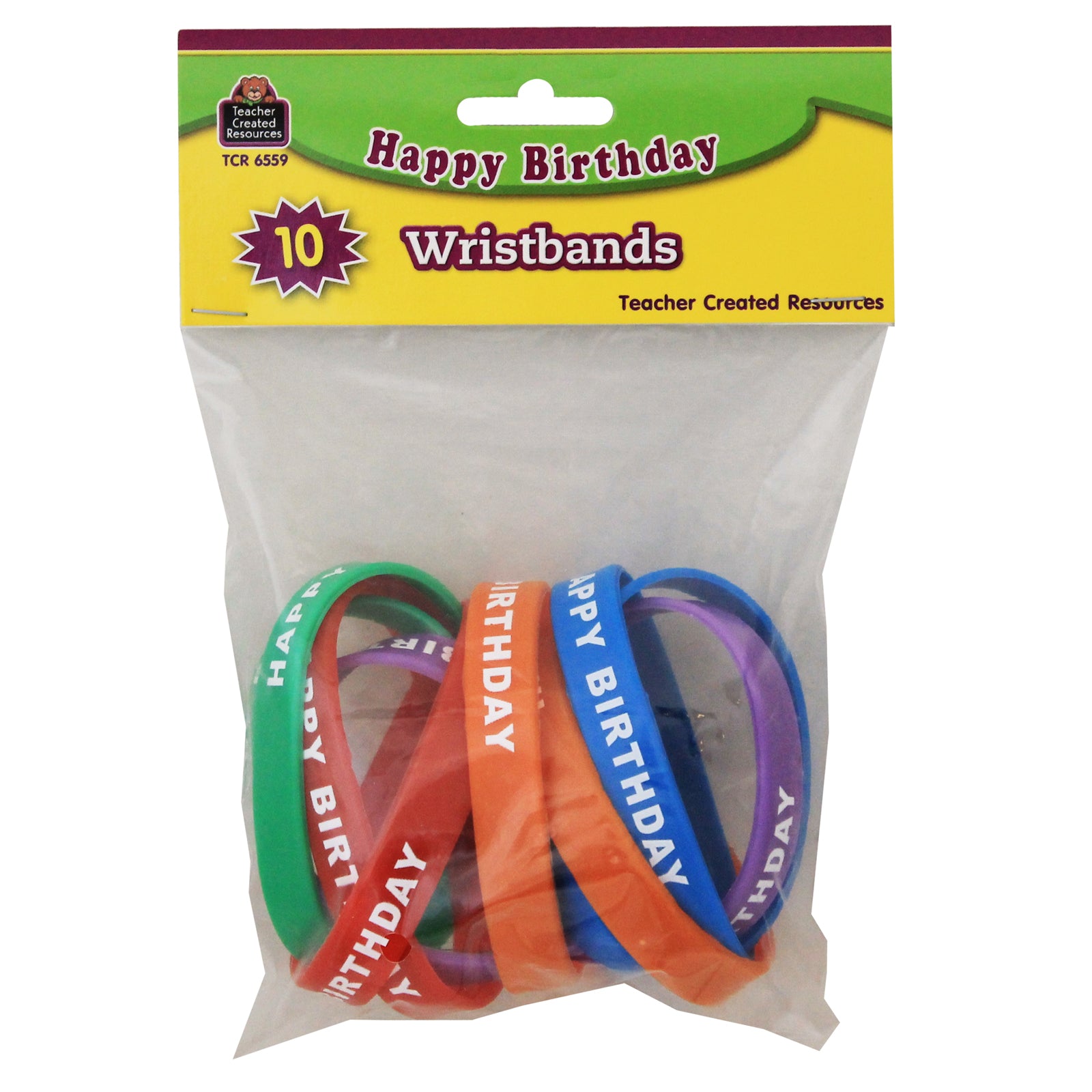 Happy Birthday Wristbands, 10 Per Pack, 6 Packs