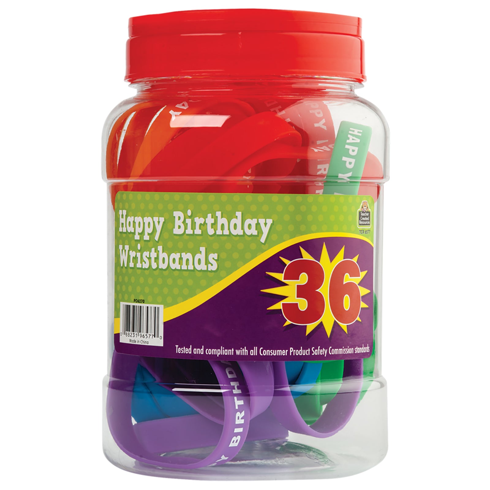 Happy Birthday Wristband, Pack of 36