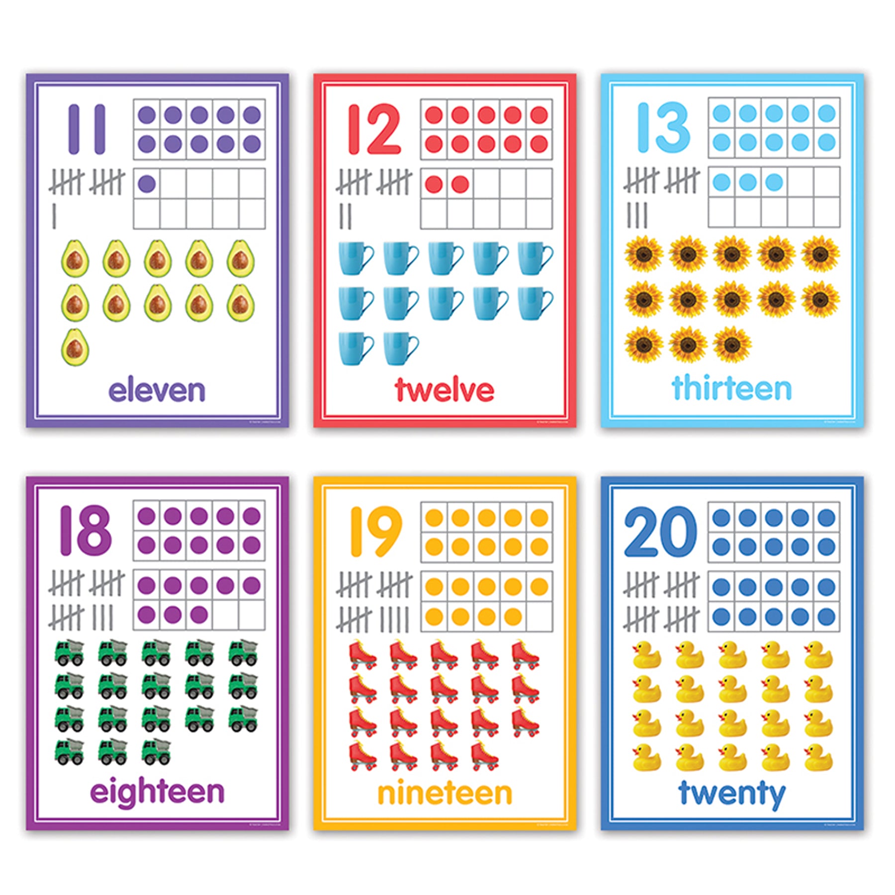 Colorful Numbers 0-20 Bulletin Board Set, 23 Pieces