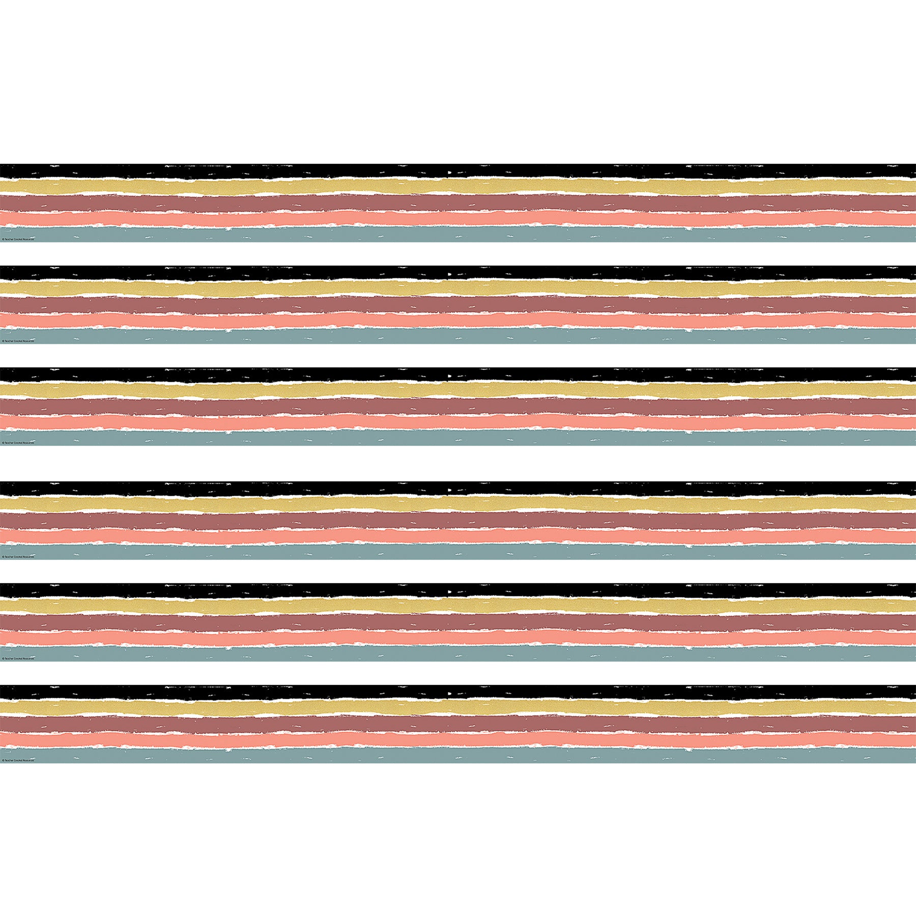 Wonderfully Wild Stripes Straight Border Trim, 35 Feet Per Pack, 6 Packs