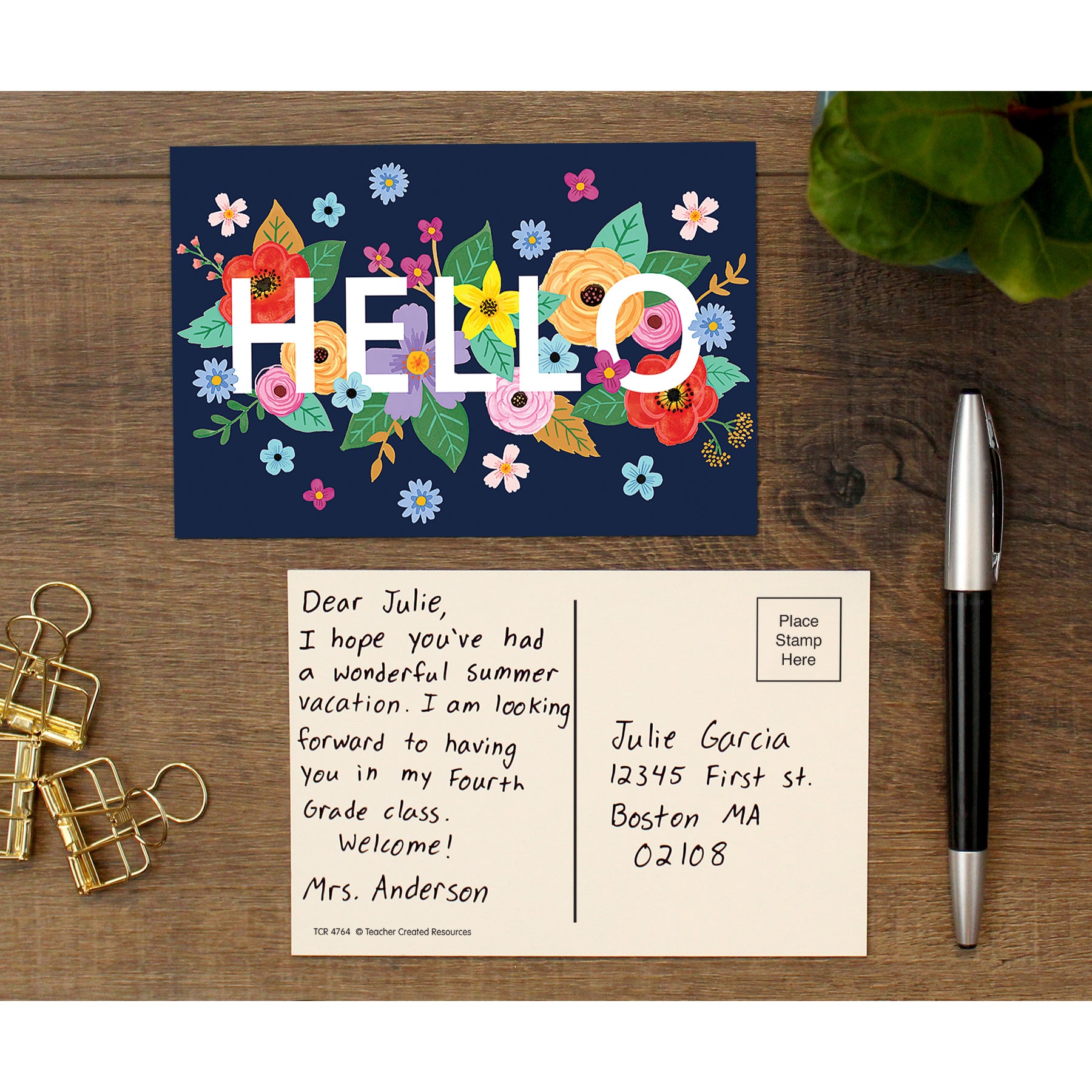 Wildflowers Hello Postcards, 30 Per Pack, 6 Packs