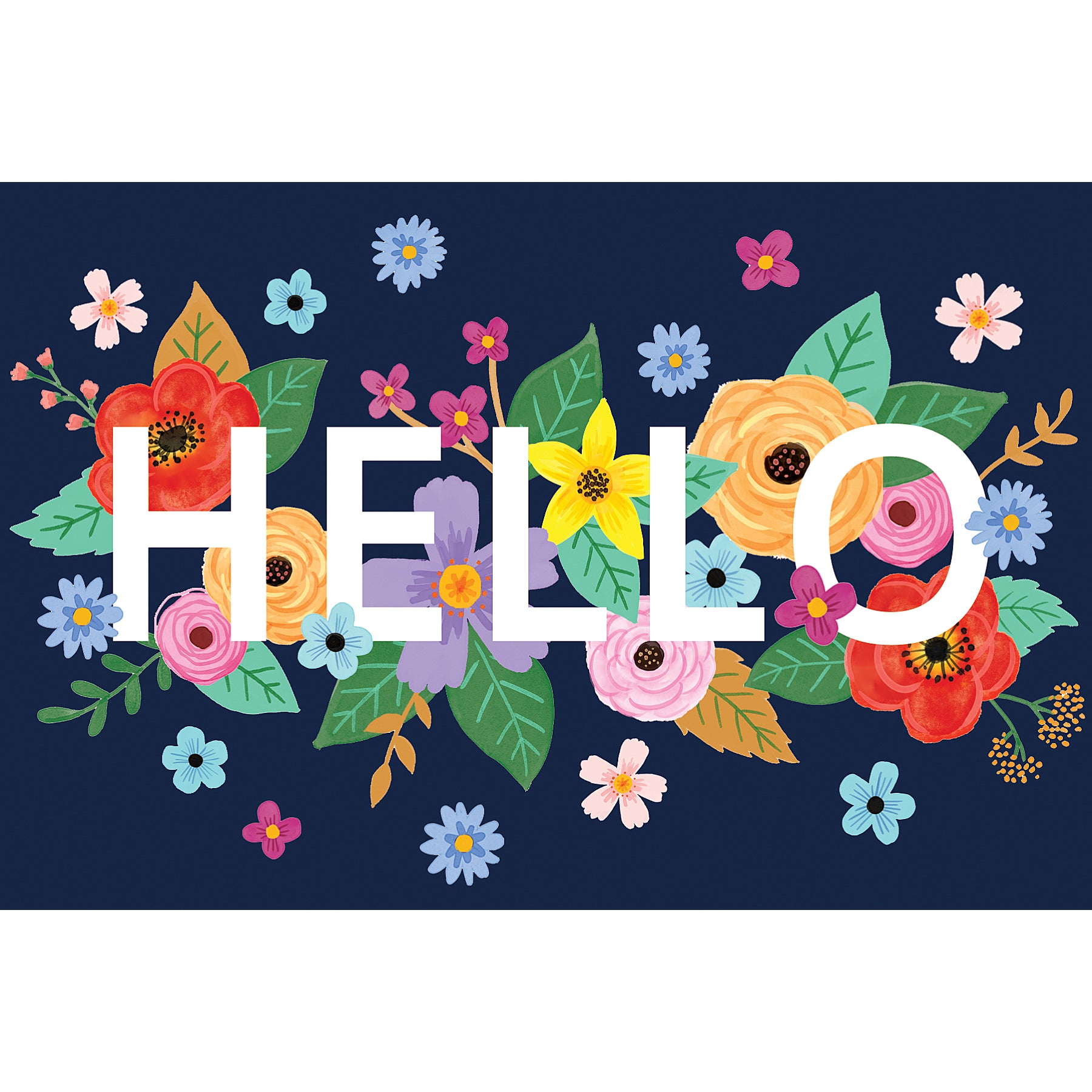 Wildflowers Hello Postcards, 30 Per Pack, 6 Packs