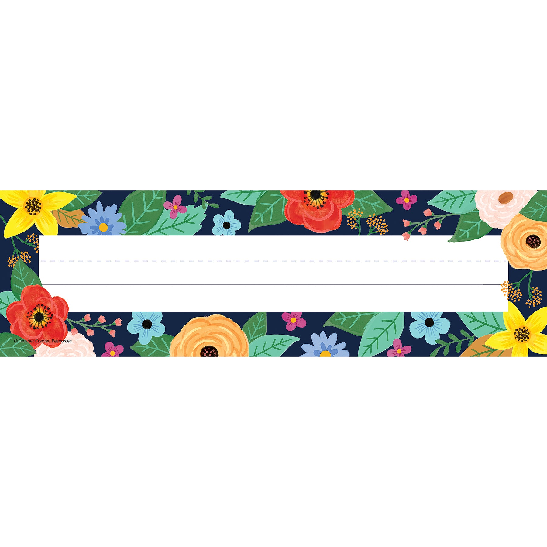 Wildflowers Flat Name Plates, 36 Per Pack, 6 Packs